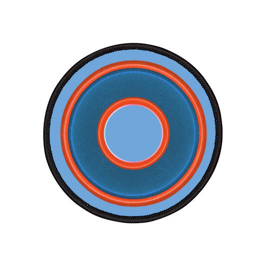 Iron-On Donut Patch - rustic blue donut