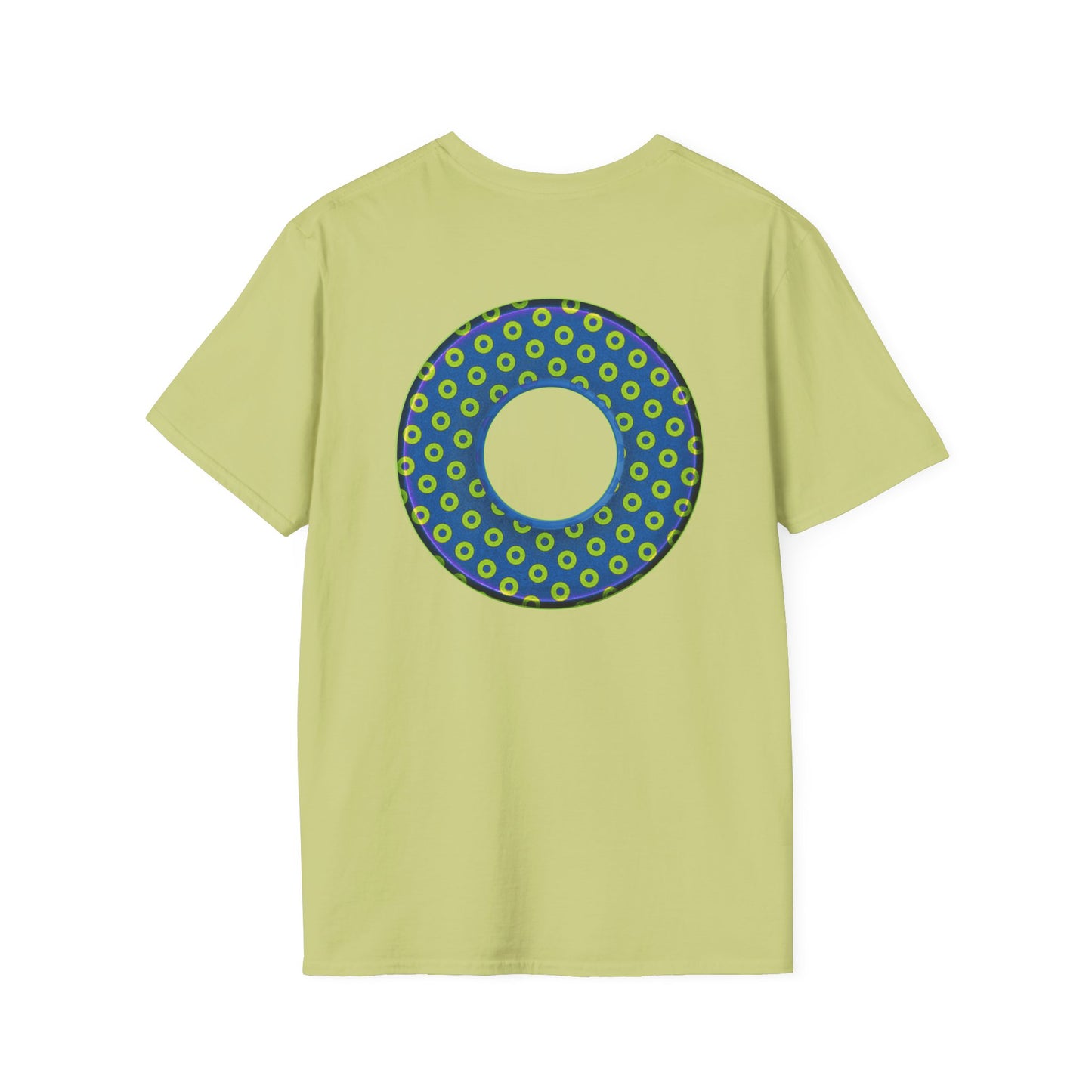 Plain Donuts/Unisex Soft-Style - "Plain Electric Paradoxical Donuts" - yellow/blue donuts