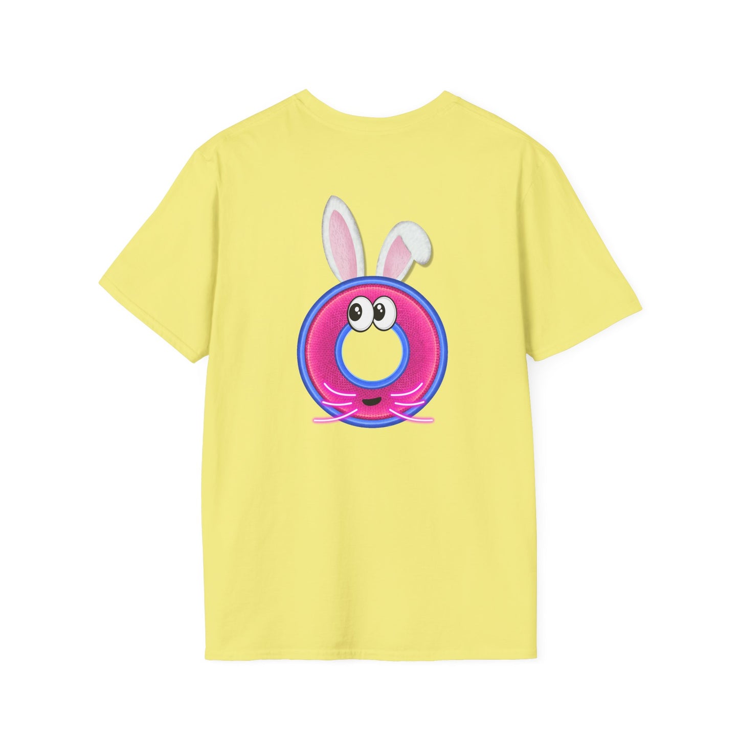 Classic Donut Tee - Unisex Soft-Style - "Easter Donuts" - magenta/pink rustic donut - holiday edition