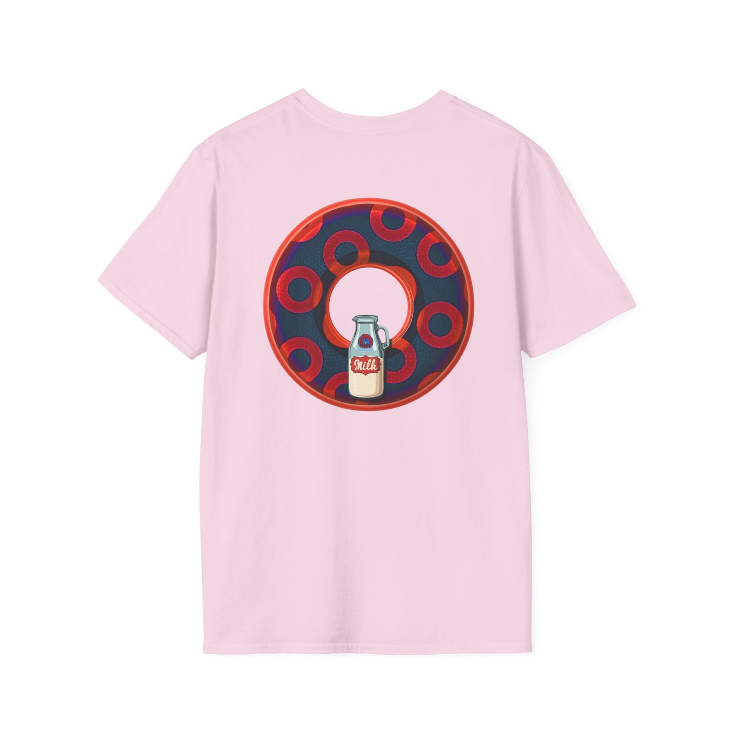 Classic Donut Tee - Unisex Soft-Style - "Wooked Cream - YEMSG Donut " -purple/red rustic paradox donut - variant 3