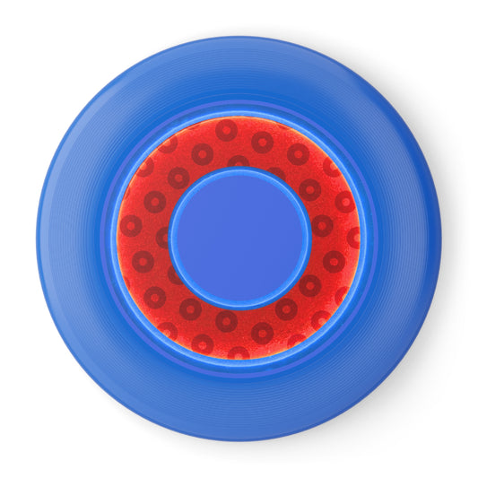 Lumpy Wham-O Donut Frisbee - "Wide Mouthed Paradox Donut" - red/royal blue