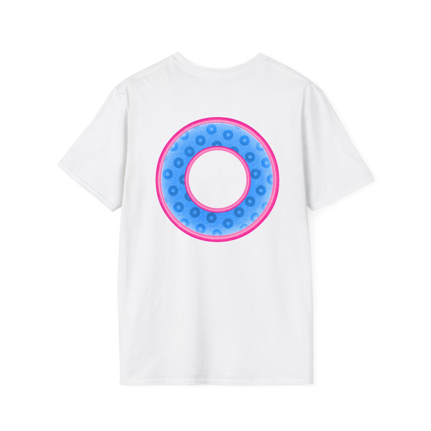Plain Donuts/Unisex Soft-Style - "Plain Wide Mouthed Paradoxical Donuts" - light blue/pink donuts
