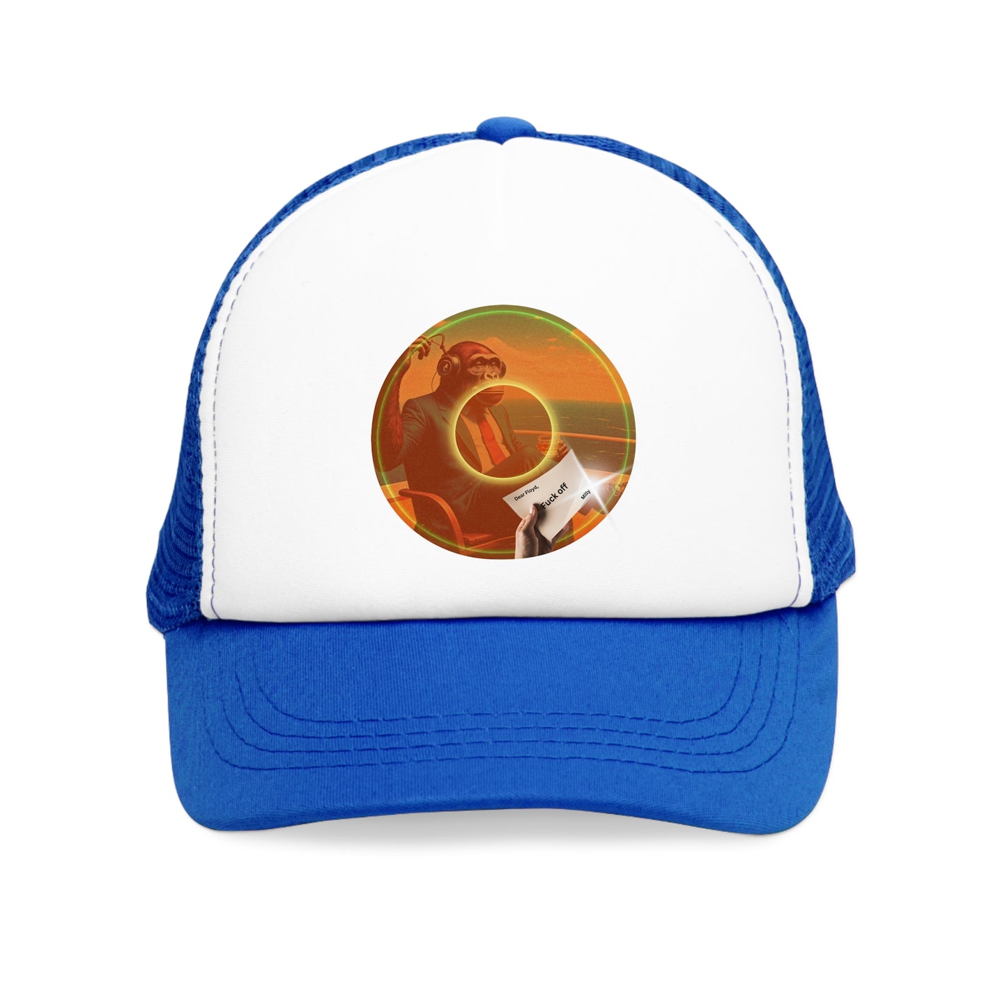 Lumpy Trucker Hat - "A Donut for Floyd" - picture donut