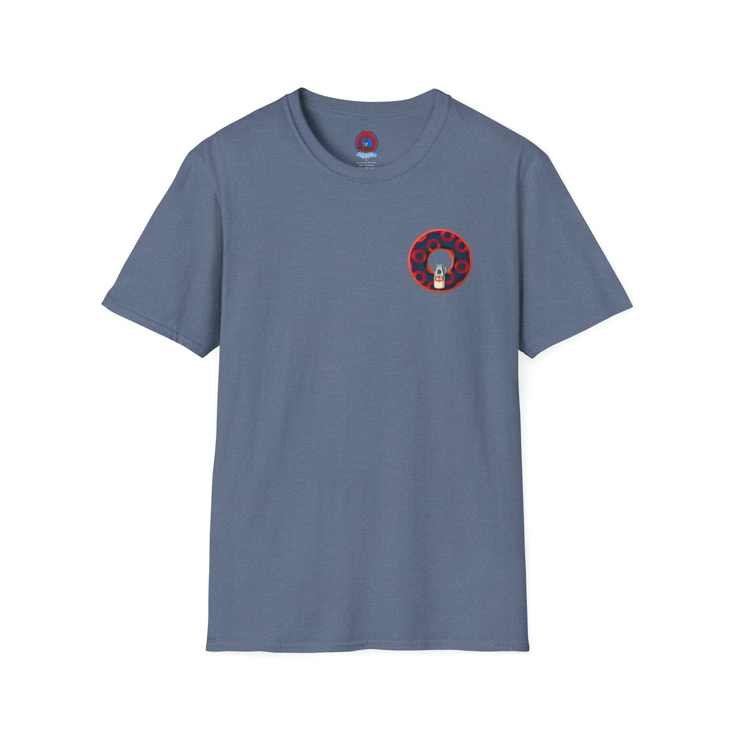 Classic Donut Tee - Unisex Soft-Style - "Wooked Cream - YEMSG Donut " -purple/red rustic paradox donut - variant 3