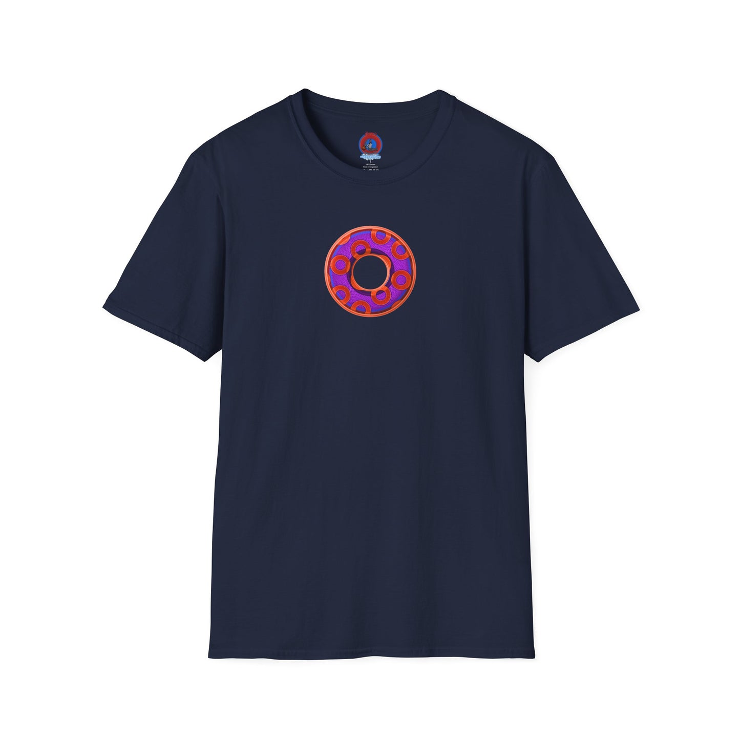 Plain Donuts/Unisex Soft-Style - "Plain Rustic Paradoxical Donuts" - purple/red donuts