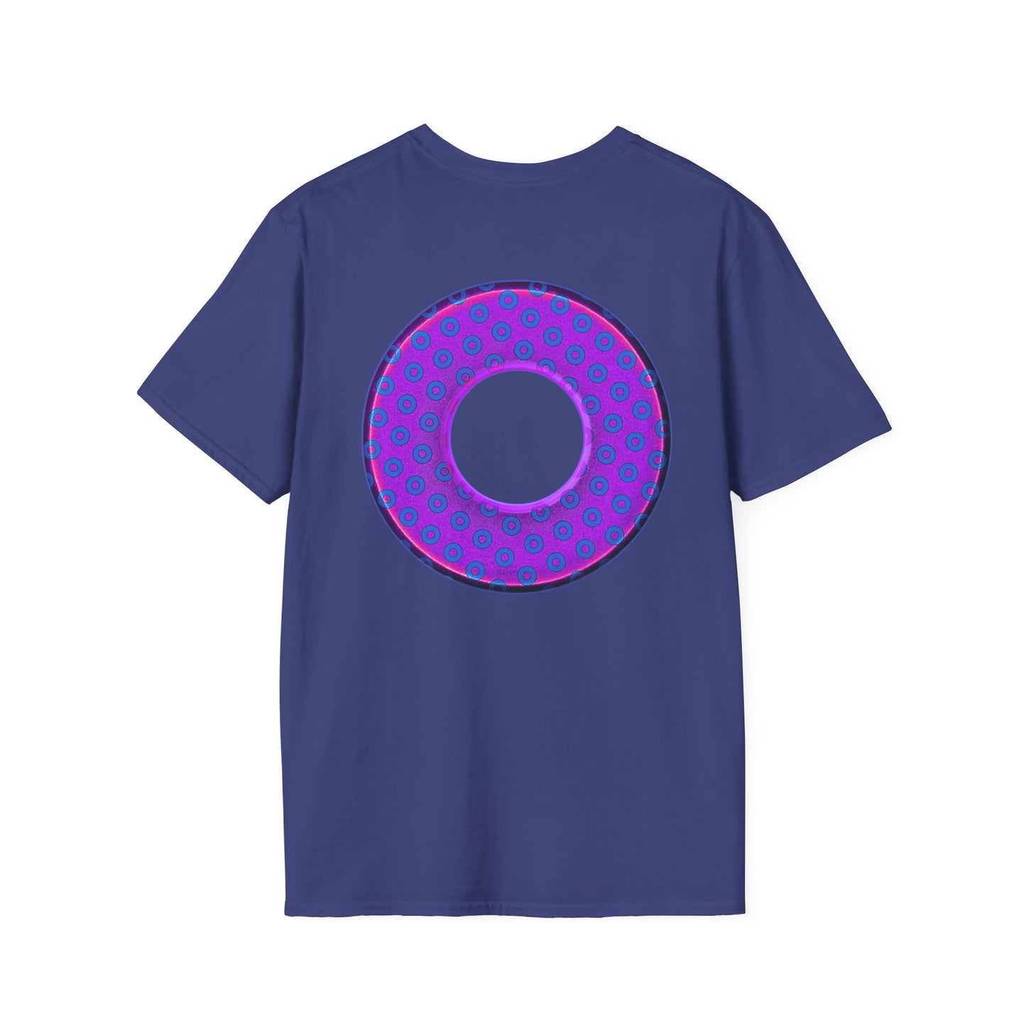 Plain Donuts/Unisex Soft-Style - "Plain Electric Paradoxical Donuts" - bright purple/royal blue donuts