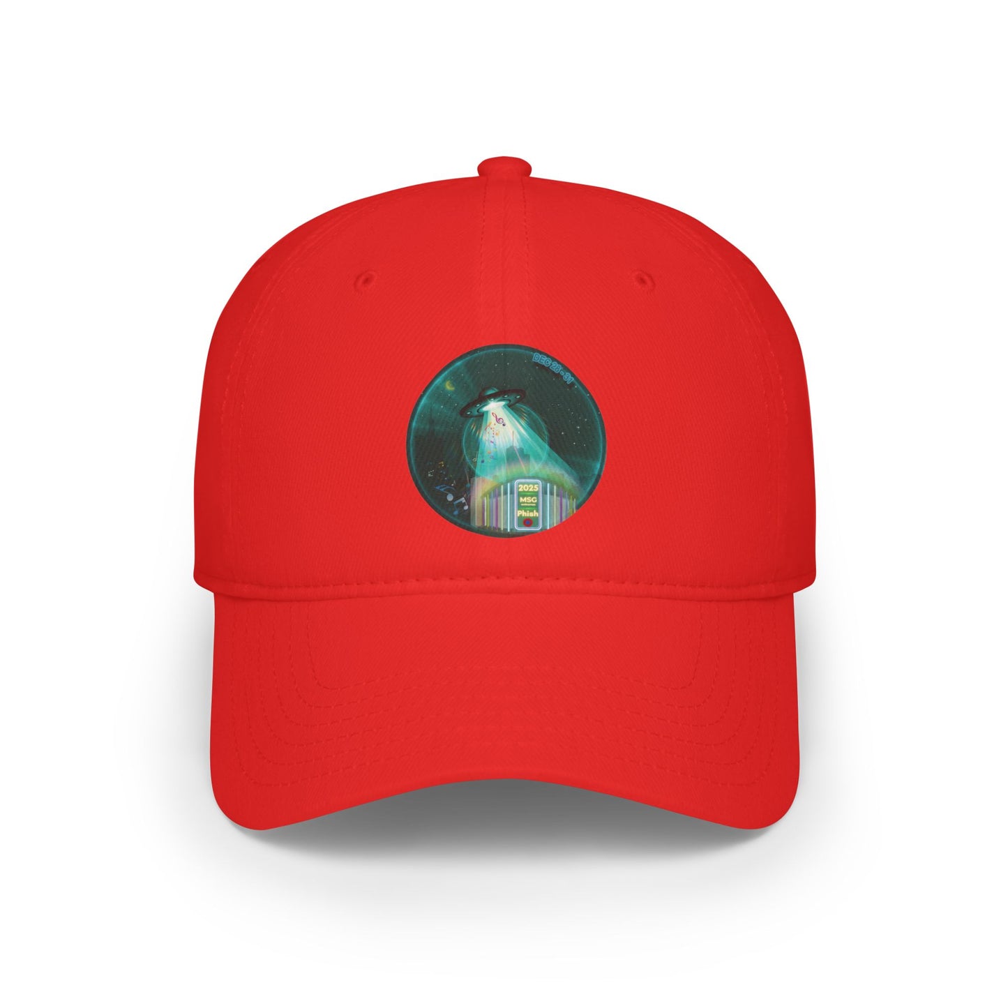 Lumpy Donut Baseball Cap - "Secret Ingredient in the Cap? MSG" - vivid teal donut w/