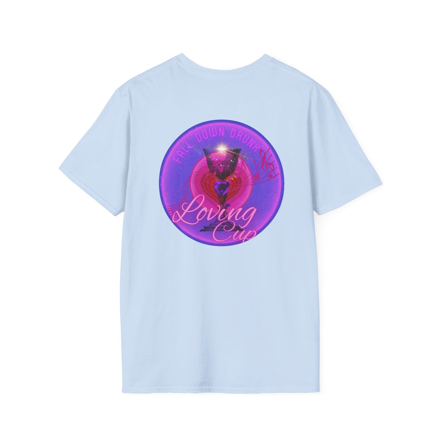 Classic Donut Tee - Unisex Soft-Style - "The Loving Donut' - vivid purple/magenta donut