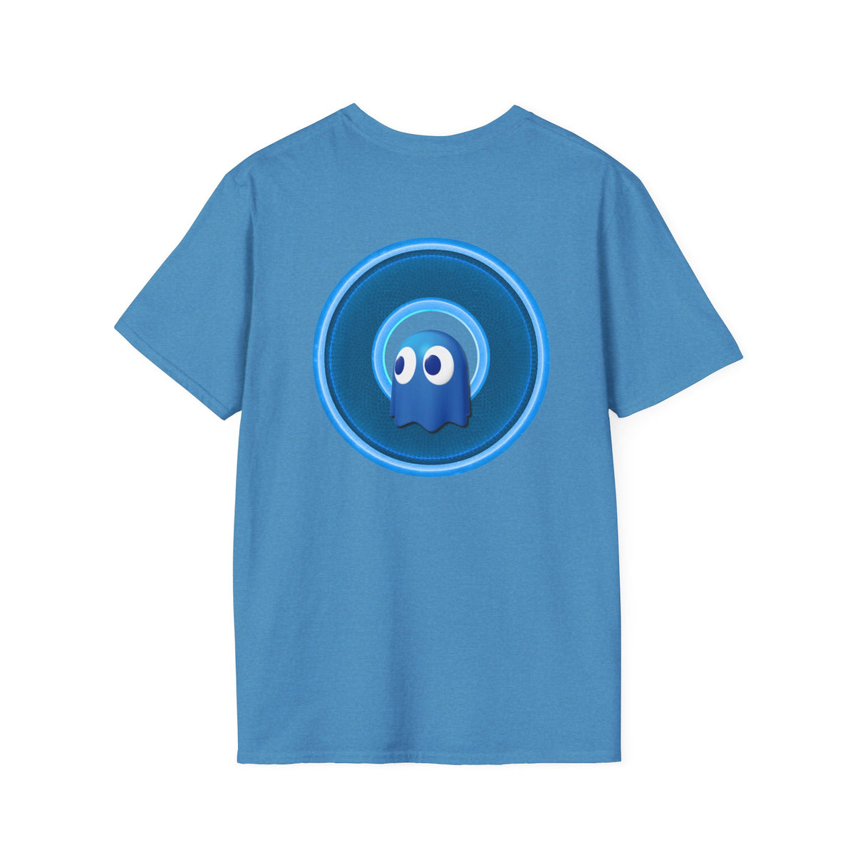 Classic Donut Tee - Unisex Soft-Style - "The Story of the Donut - a Ghostly Good Time" - variant 2 - blue/light blue rustic donut