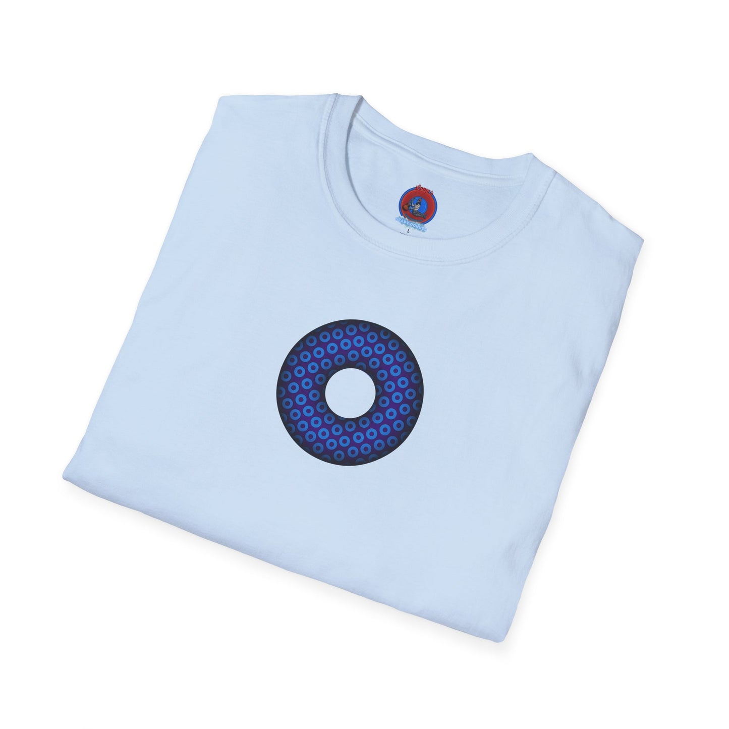 Plain Donuts/Unisex Soft-Style - "Plain Paradoxical Grided Donuts" - light blue/purple donuts