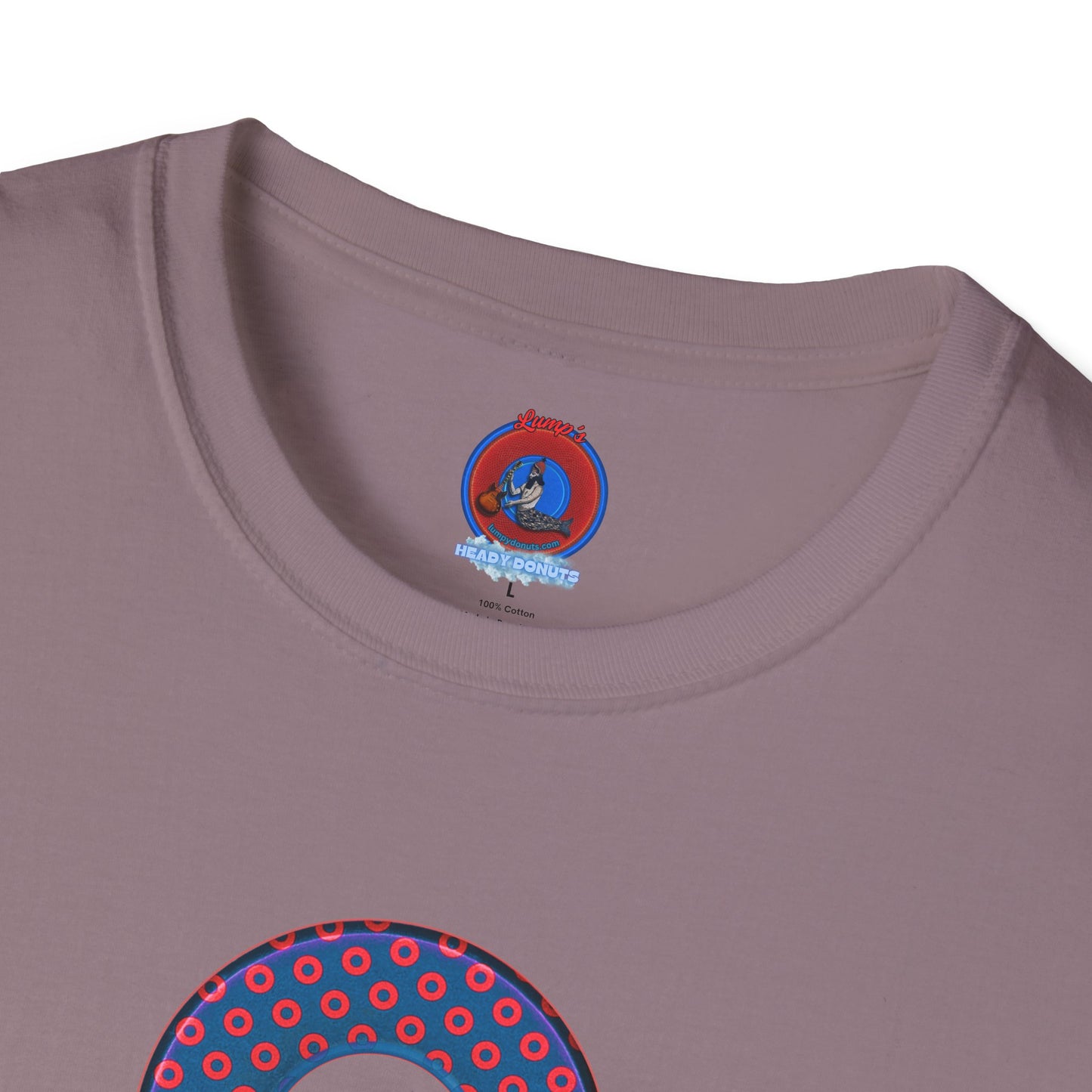 Plain Donuts/Unisex Soft-Style - "Plain Electric Paradoxical Donuts" - dark blue/red donuts