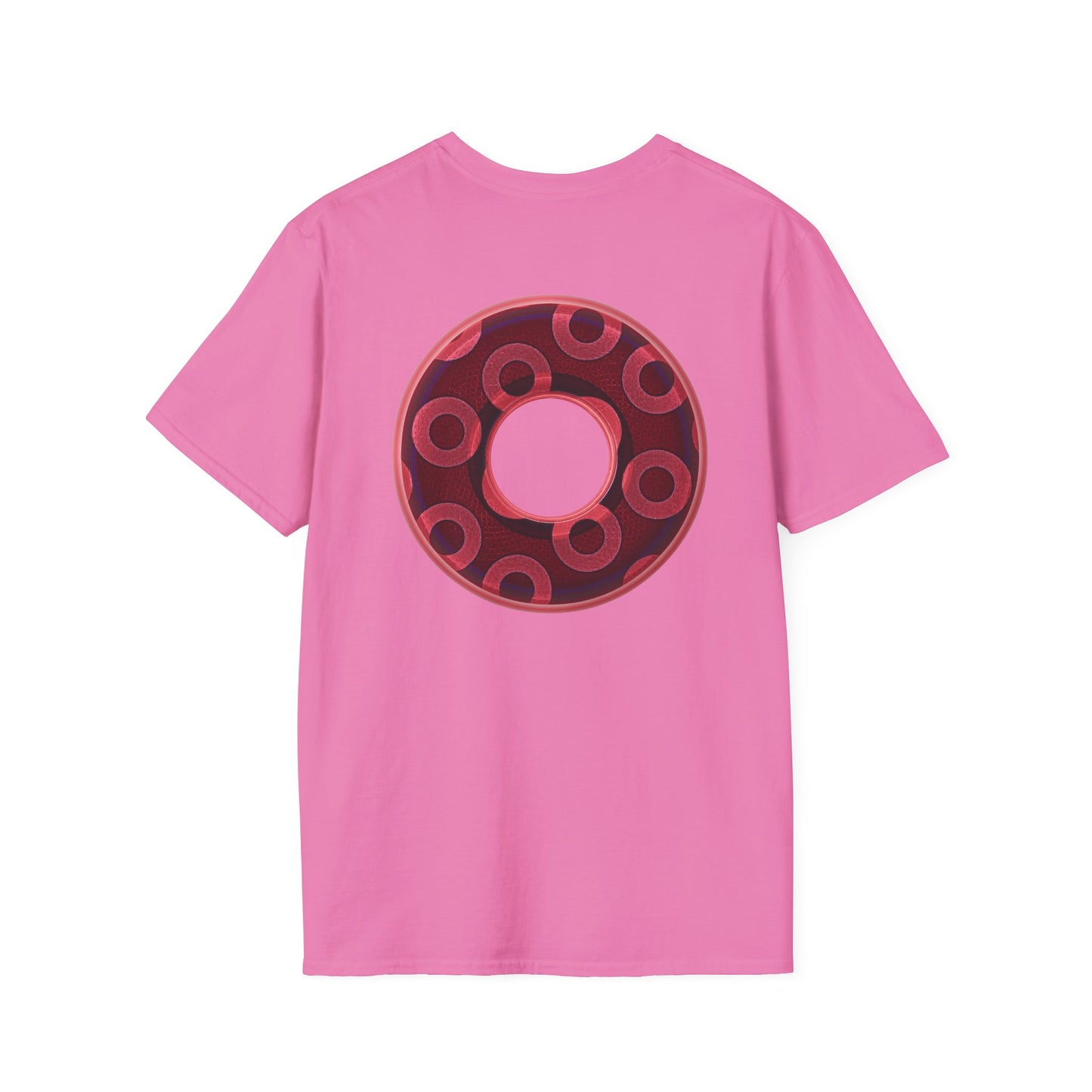 Plain Donuts/Unisex Soft-Style - "Plain Rustic Paradoxical Donuts" - magenta/burgundy donuts