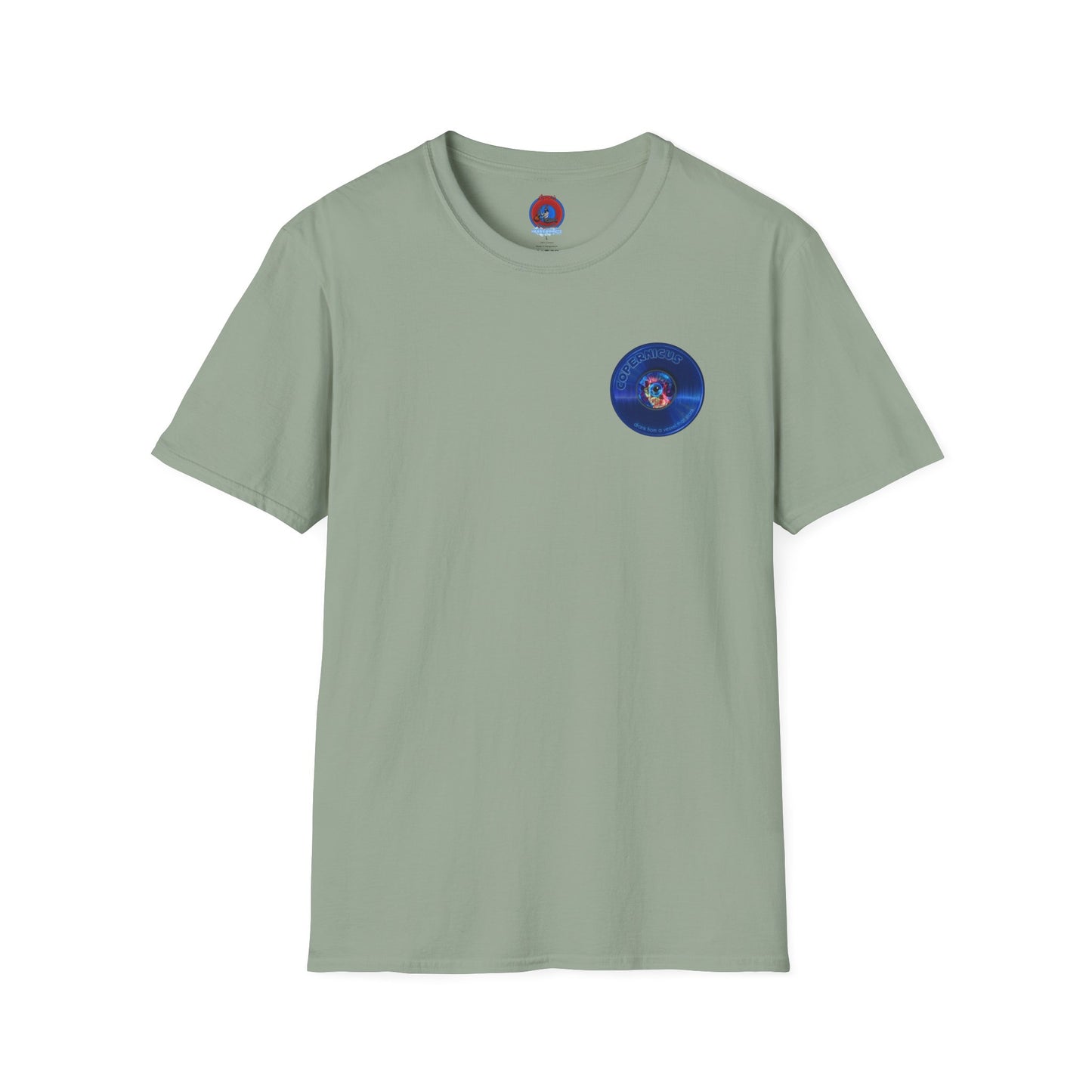 Classic Donut Tee - Unisex Soft-Style - "Drunken Copernicus" - series 1.0 - variant 1 - blue donut