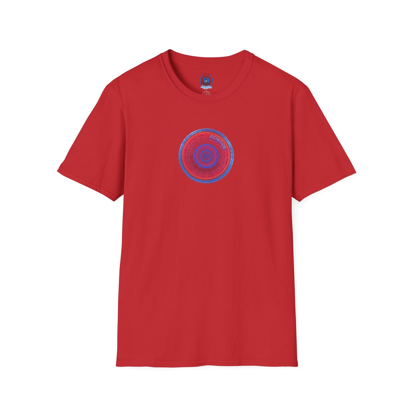 Classic Donut Tee - Unisex Soft-Style - "Tube Donuts" - series 1.0 - red donut/lighter blue bordering