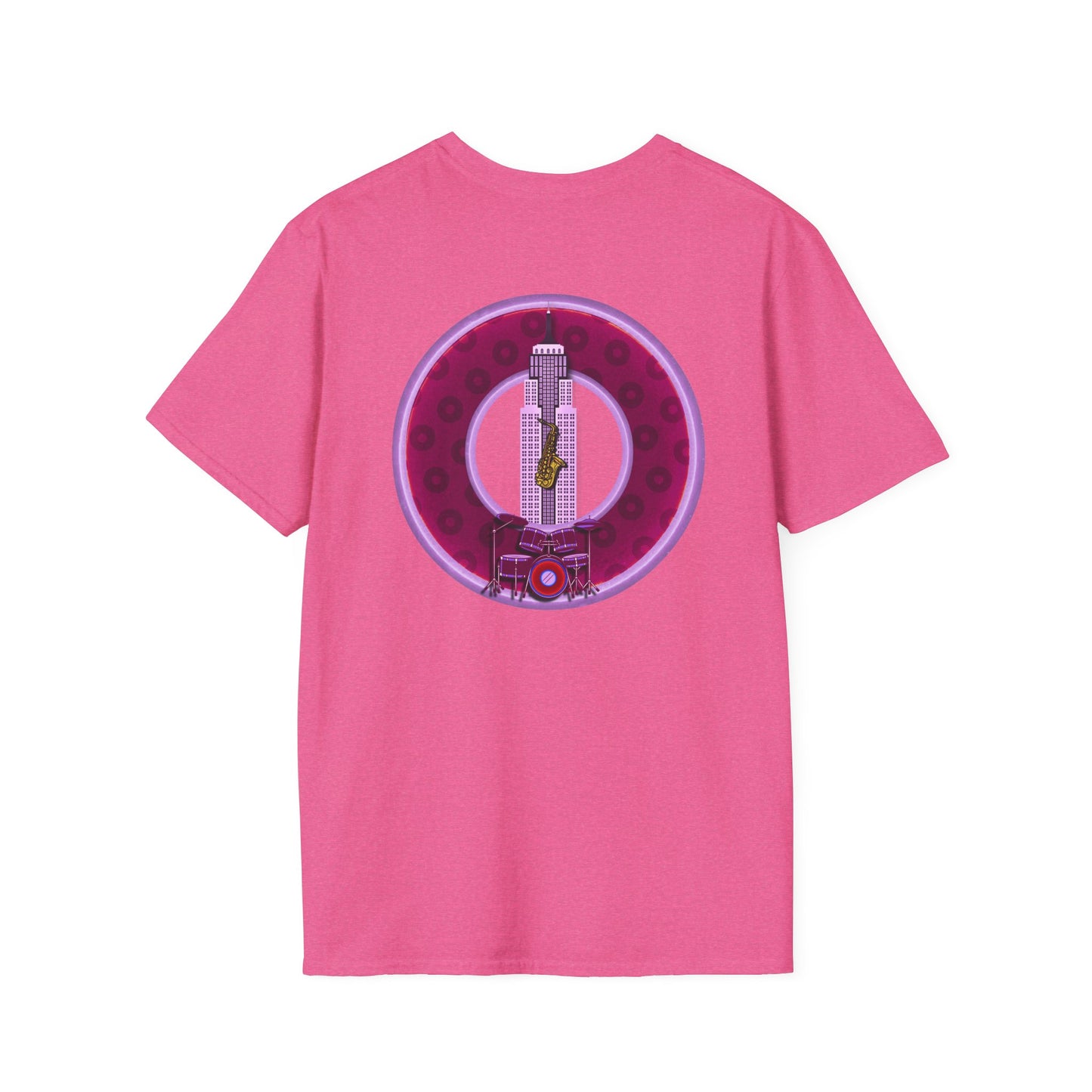 Classic Donut Tee - Unisex Soft-Style - "Simple Prep Donuts" - widemouthed purple/light purple donut
