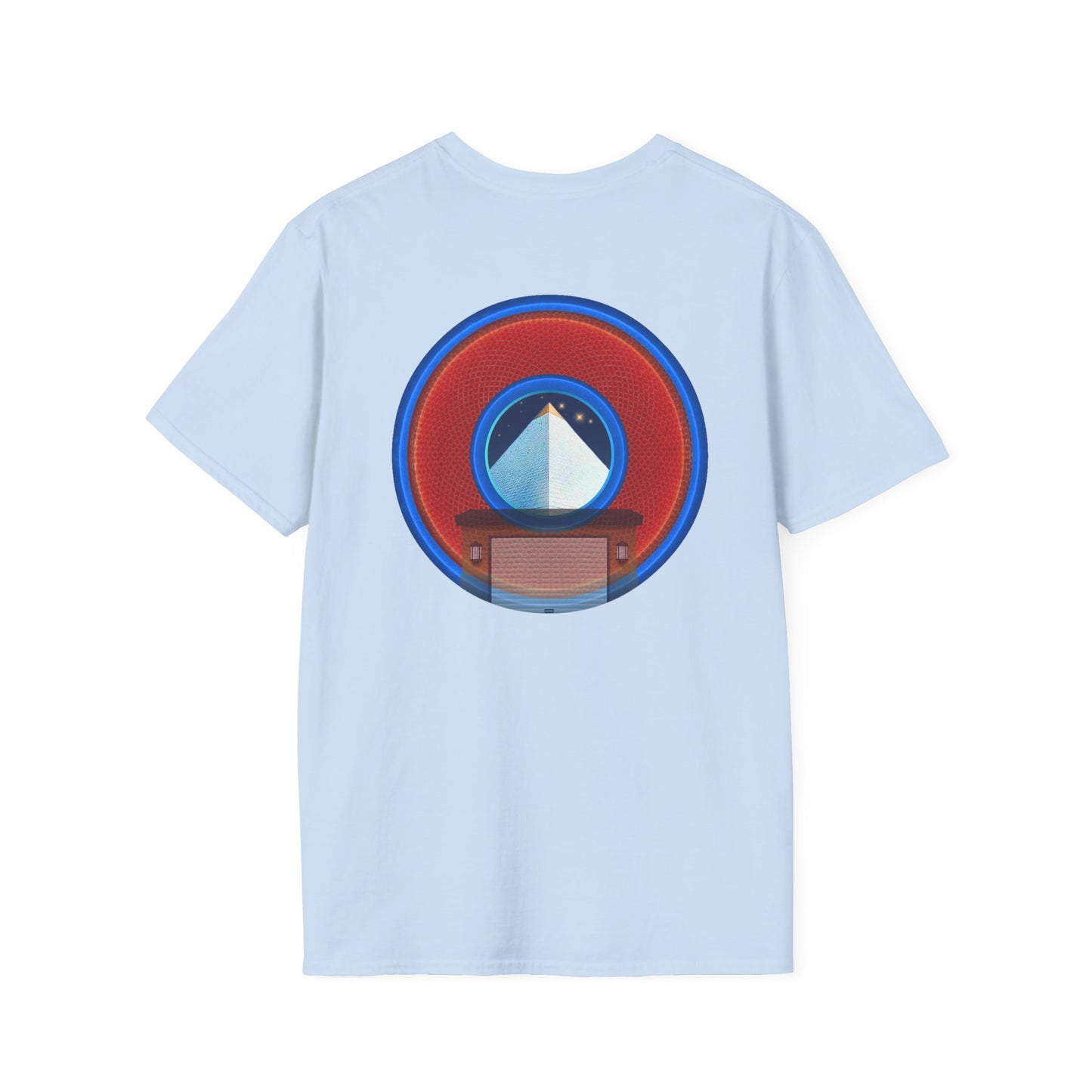 Classic Donut Tee - Unisex Soft-Style - "Limestone Donuts so Large" - variant 2 - red donuts w/garage