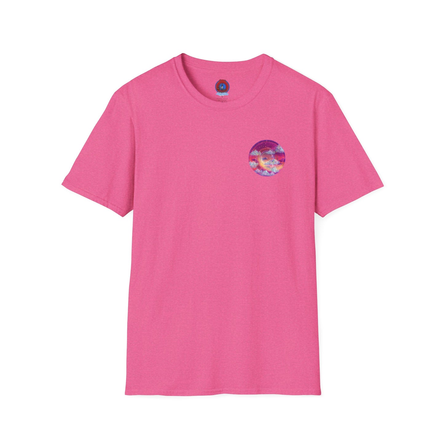 Classic Donut Tee - Unisex Soft-Style - "Conjurers of Donuts" - series 1.0  - magenta/purple donut