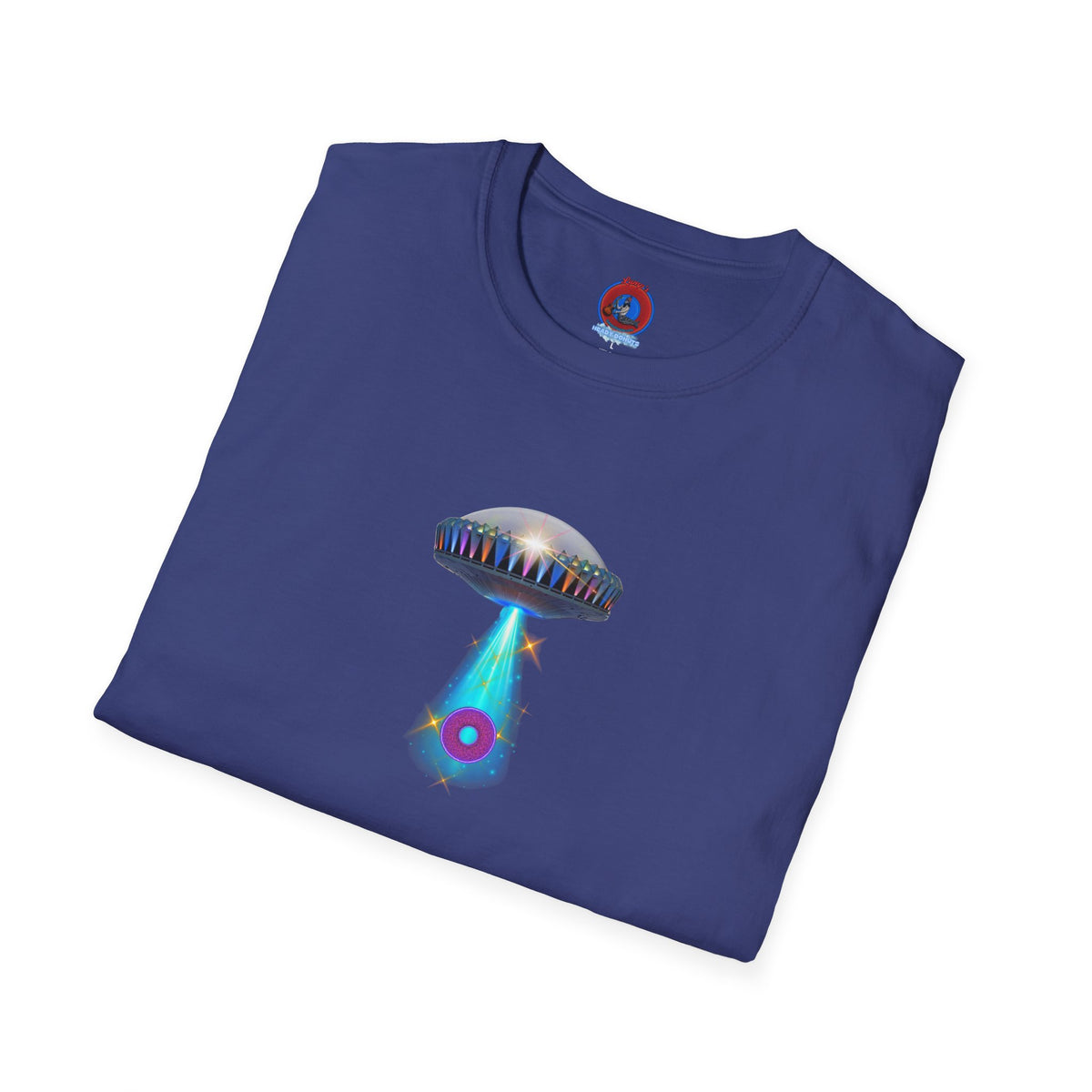Classic Donut Tee - Unisex Soft-Style - "Donuts now Served on the Mothership" - series 1.0  - variant 6  - tractor-beamed donut
