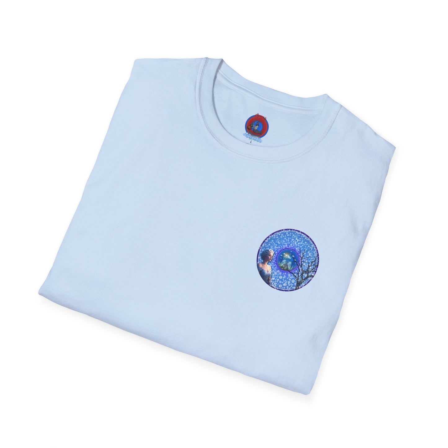 Classic Donut Tee - Unisex Soft-Style - "The Donut Locked in Glaciers" - series 1.0 - blue donut