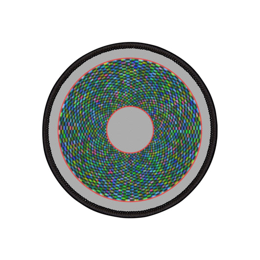 Iron-On Donut Patch - variant 1 - pixilated donut