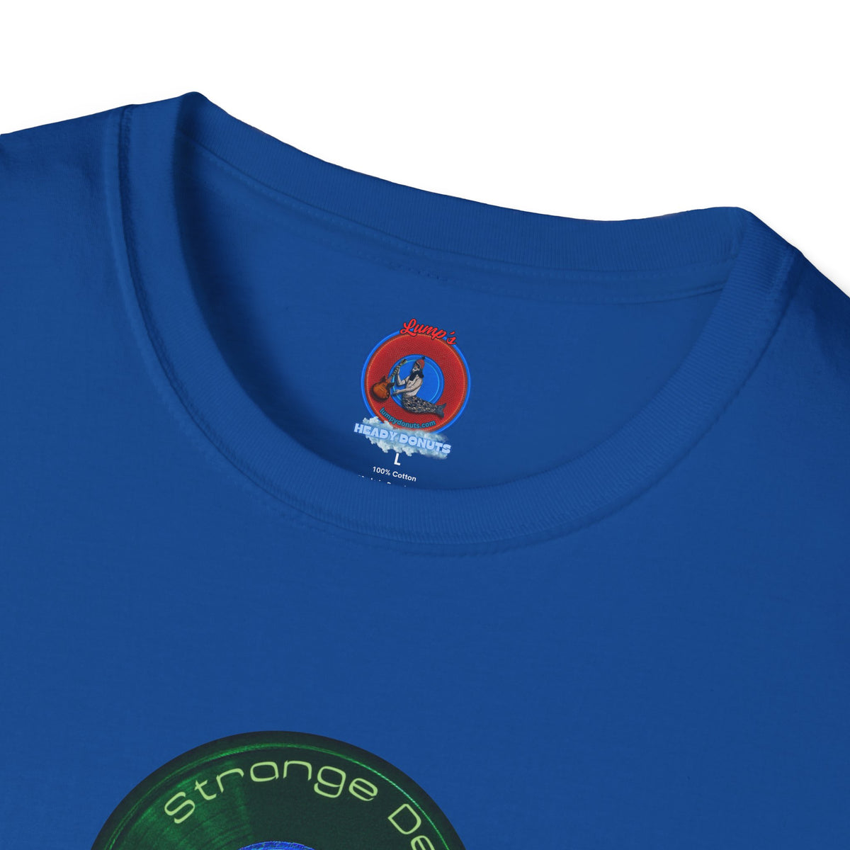 Classic Donut Tee - Unisex Soft-Style - "The Strangely Designed Donut Tee" - series 1.0 - green donut