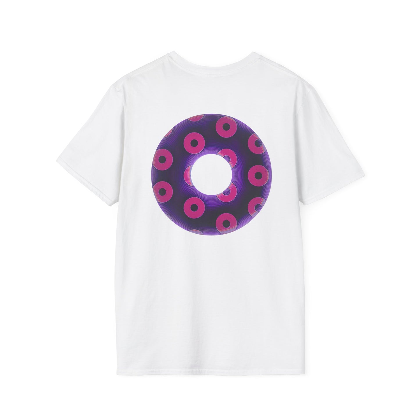 Plain Donuts/Unisex Soft-Style - "Plain Blimpy Paradoxical Donuts" - dark purple/bright magenta donuts