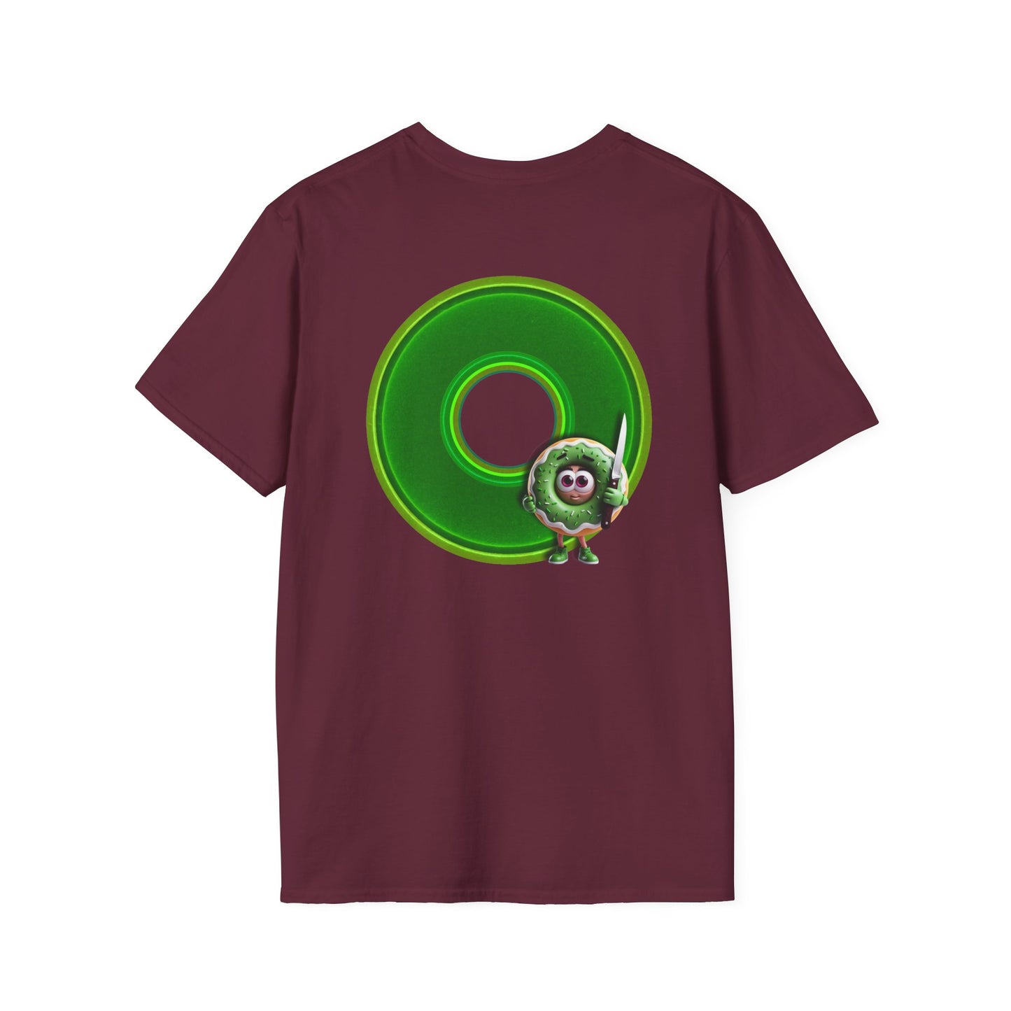 Classic Donut Tee - Unisex Soft-Style - "My Friend the Donut " - series 1.0  - variant 4 - green donut