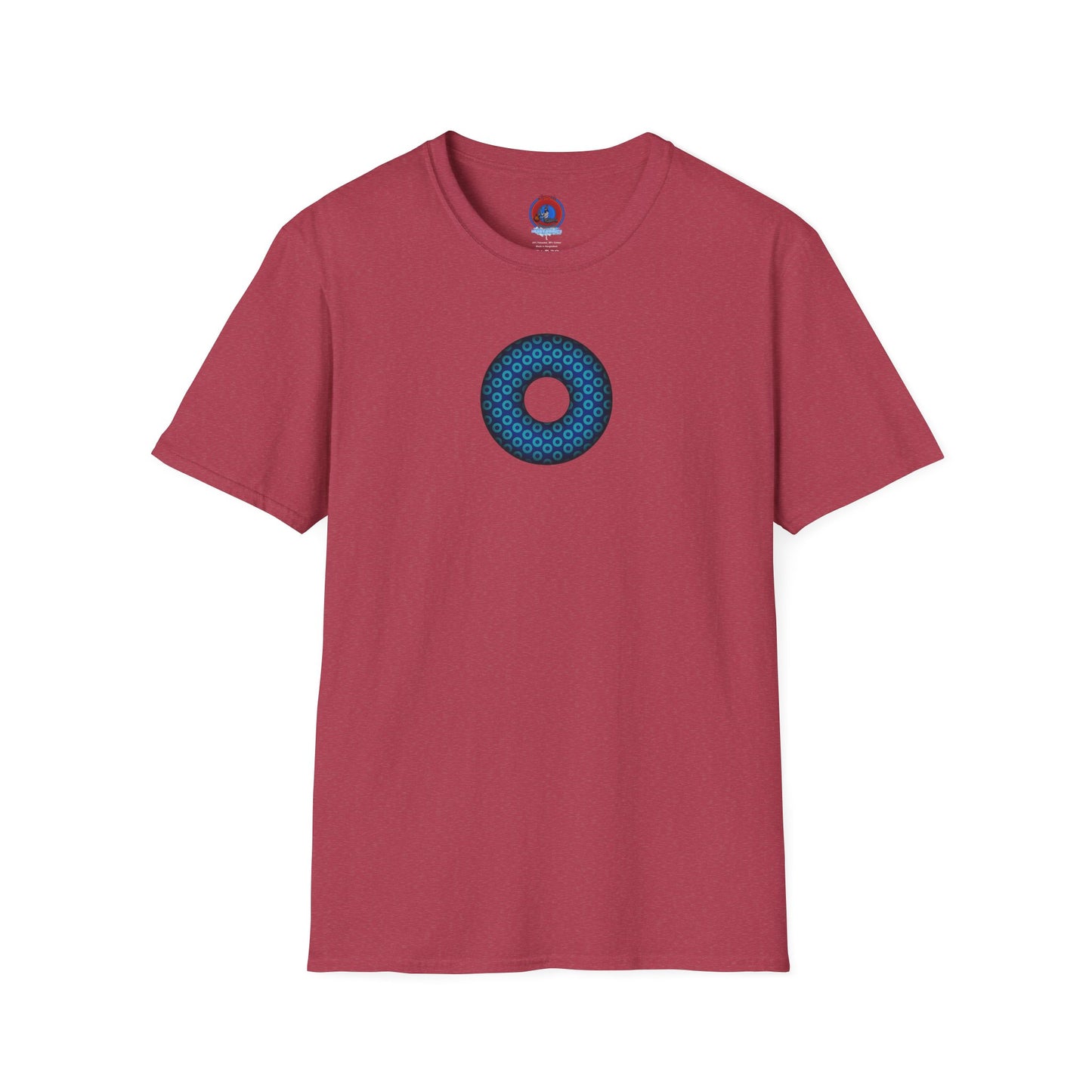 Plain Donuts/Unisex Soft-Style - "Plain Paradoxical Grided Donuts" - light blue/dark blue donuts