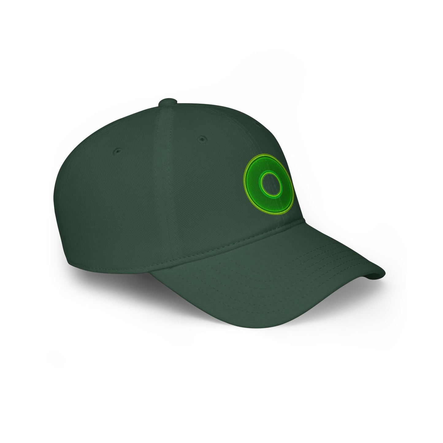 Lumpy Donut Baseball Cap - "Plain [Mary] Jane" - vivid green donut w/