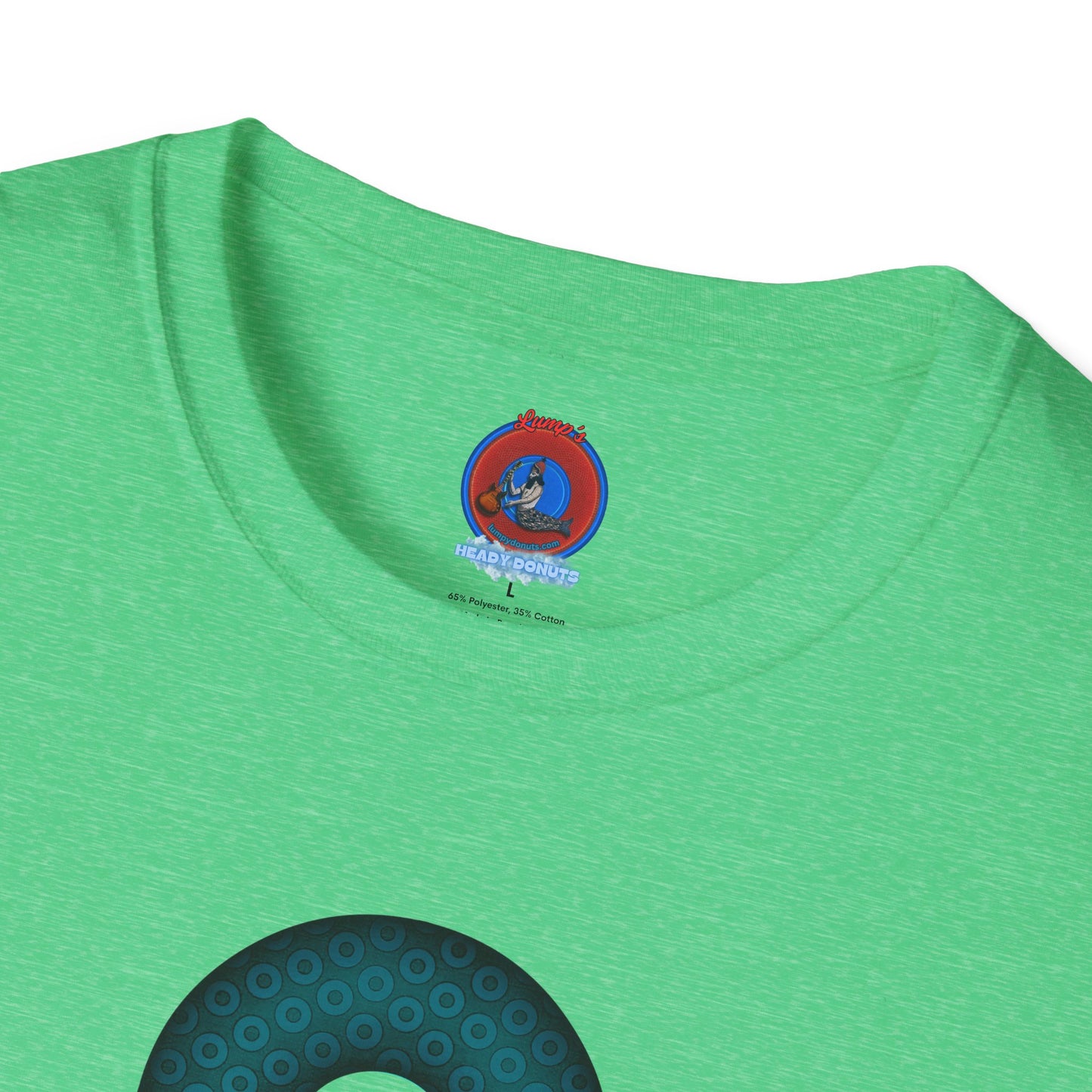 Plain Donuts/Unisex Soft-Style - "Plain Paradoxical Grided Donuts" - dark teal/dark teal donuts