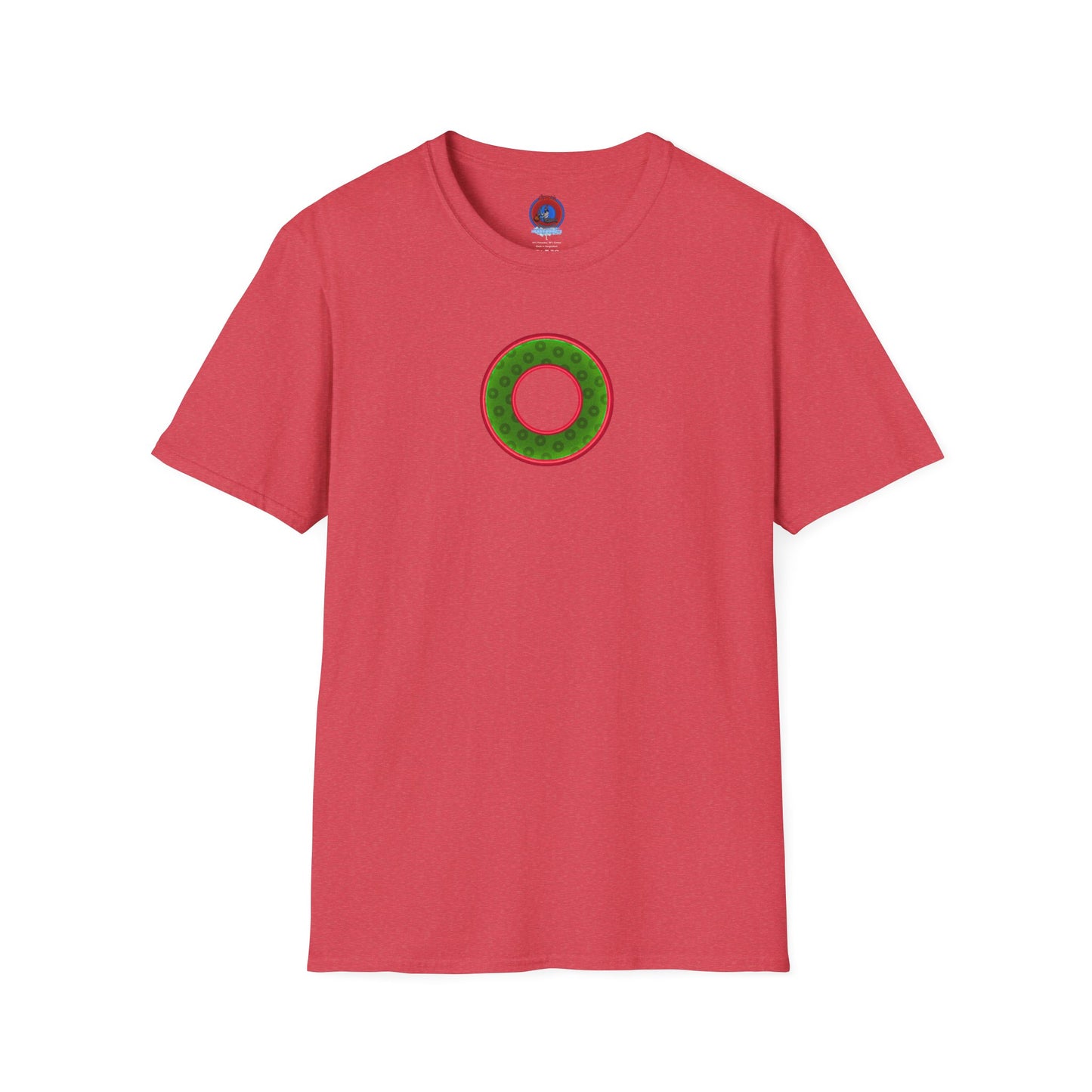 Plain Donuts/Unisex Soft-Style - "Plain Wide Mouthed Paradoxical Donuts" - Irish green/red donuts