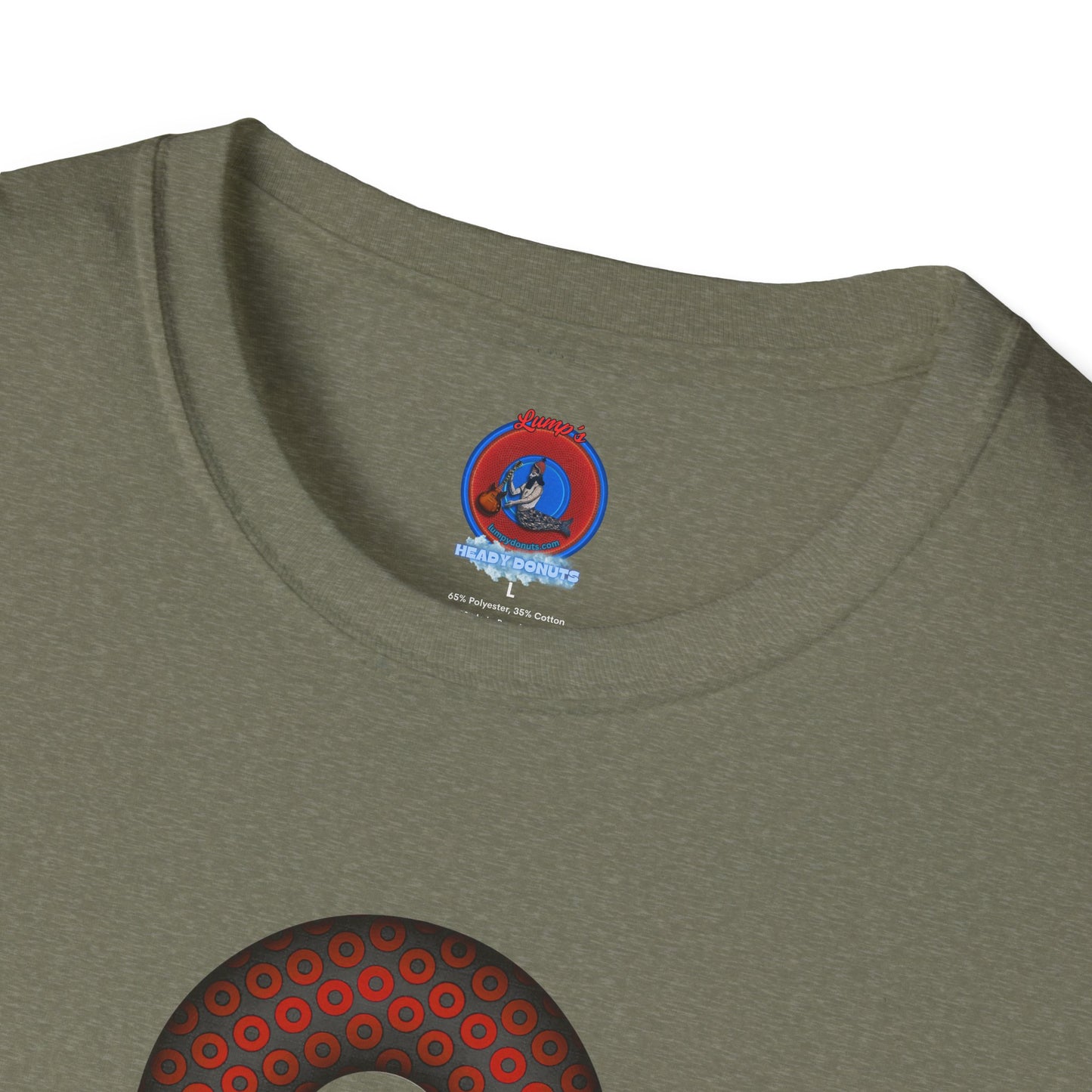 Plain Donuts/Unisex Soft-Style - "Plain Paradoxical Grided Donut" - red/dark gray donuts