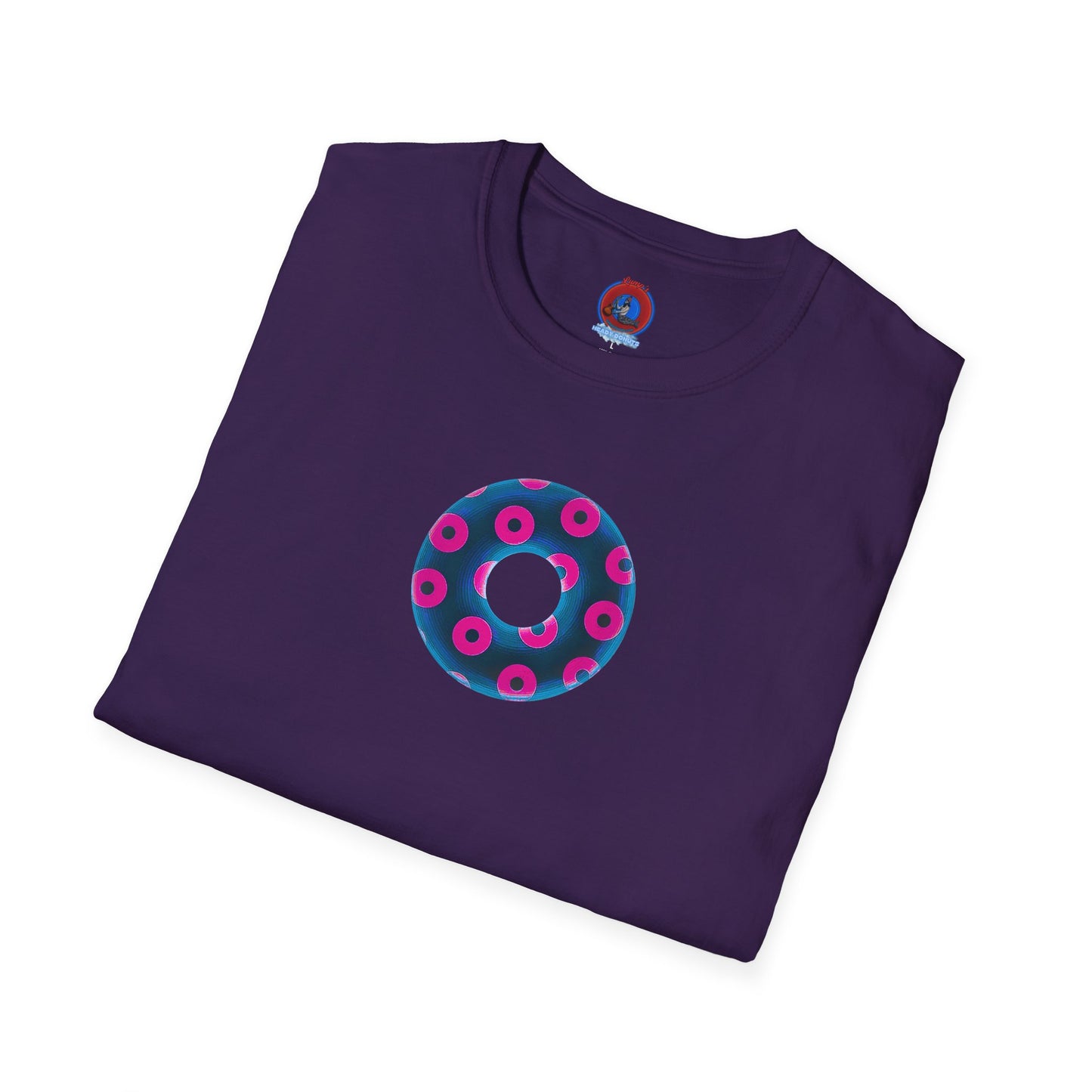 Plain Donuts/Unisex Soft-Style - "Plain Blimpy Paradoxical Donuts" - royal blue/vivid magenta donuts