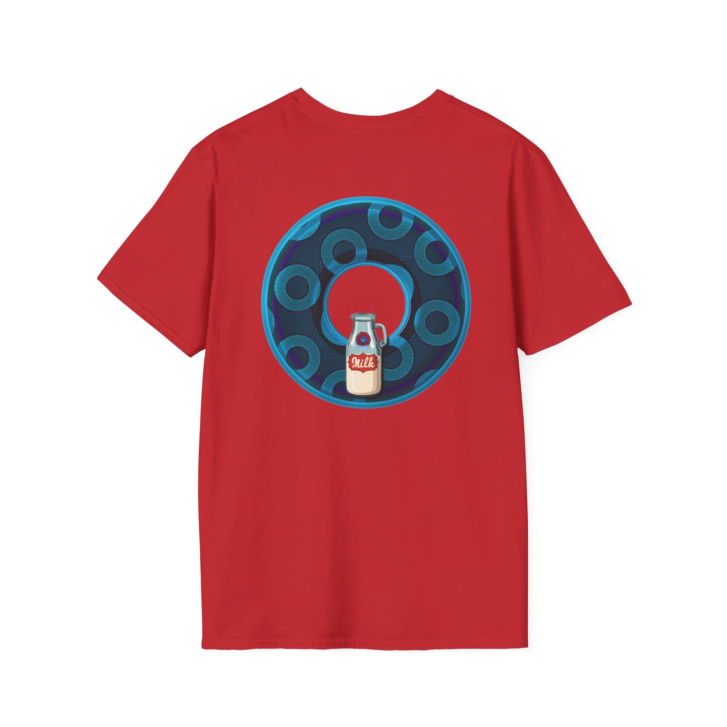 Classic Donut Tee - Unisex Soft-Style - "Wooked Cream - YEMSG Donut " - blue/teal rustic paradox donut - variant 7