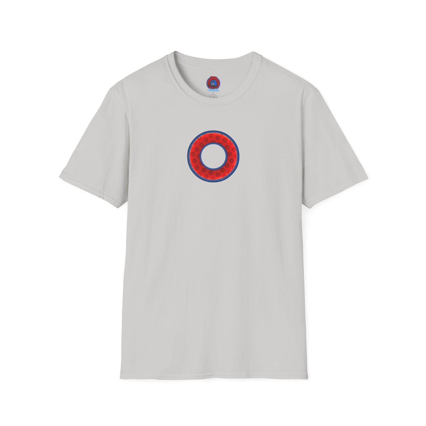 Plain Donuts/Unisex Soft-Style - "Plain Wide Mouthed Paradoxical Donuts" - red/dark blue donuts