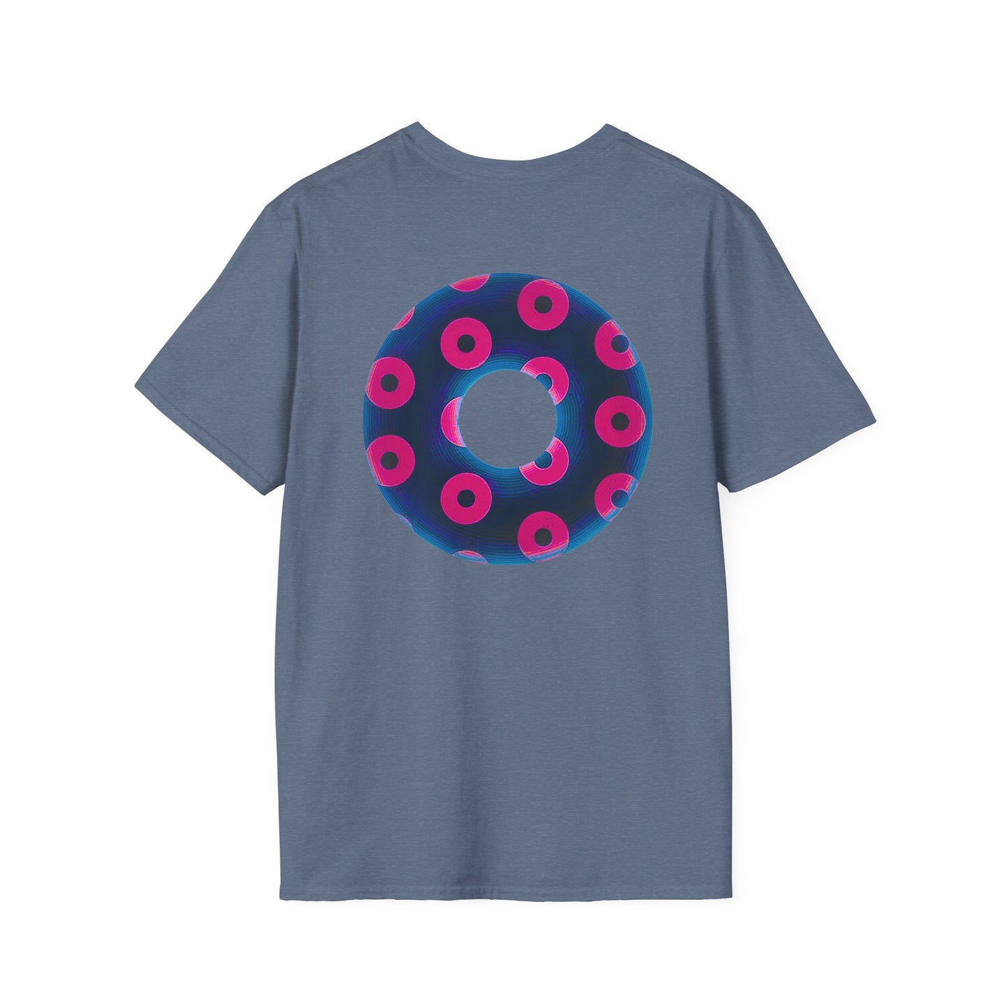 Plain Donuts/Unisex Soft-Style - "Plain Blimpy Paradoxical Donuts" - dark blue/hot pink donuts