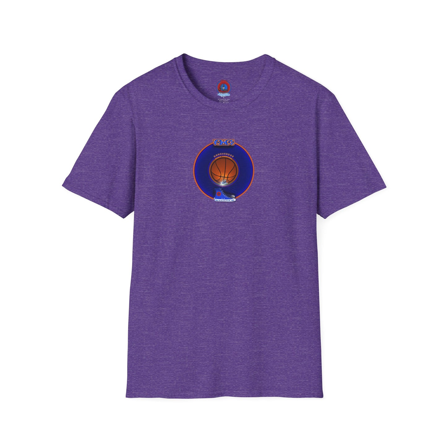 Classic Donut Tee - Unisex Soft-Style - "Diedrich Knickerbocker's Donut" - vivid blue/orange donut - variant 1