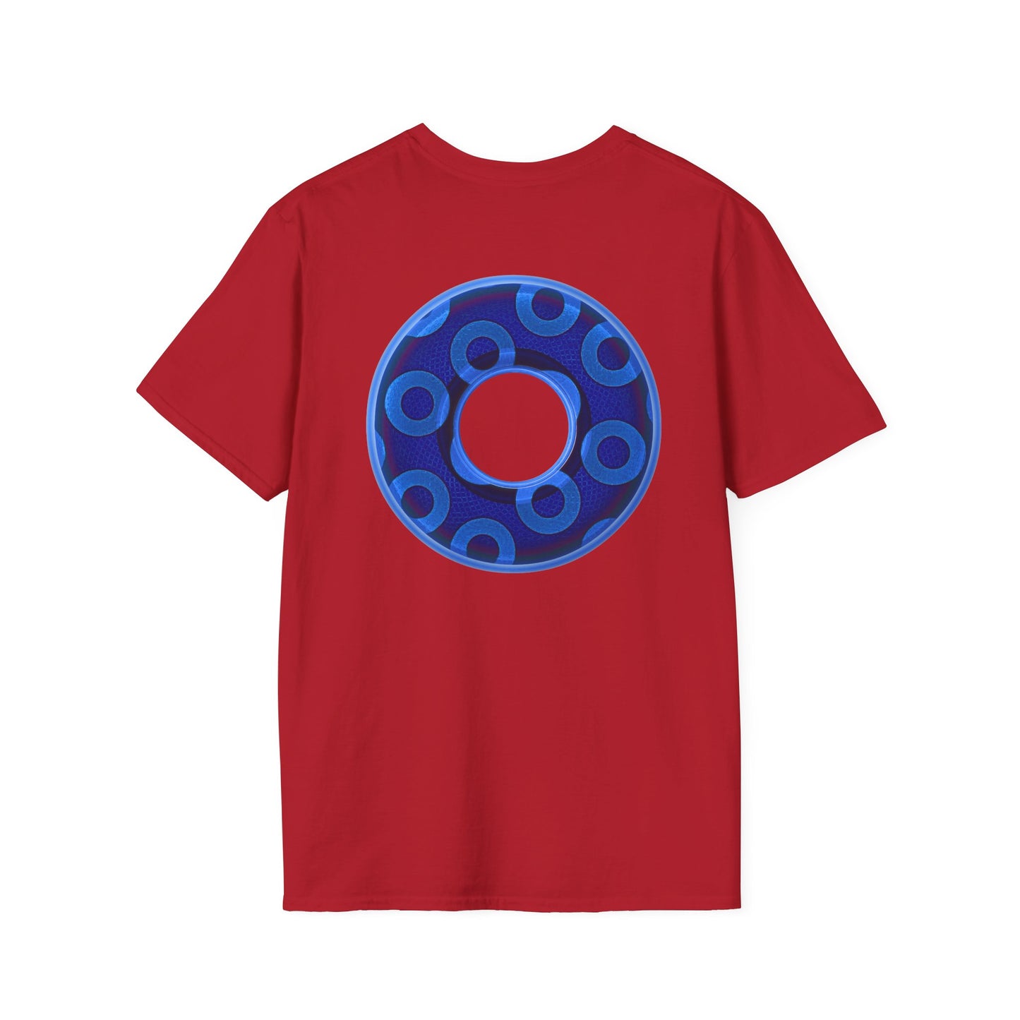 Plain Donuts/Unisex Soft-Style - "Plain Rustic Paradoxical Donuts" - Carolina blue/dark blue donuts