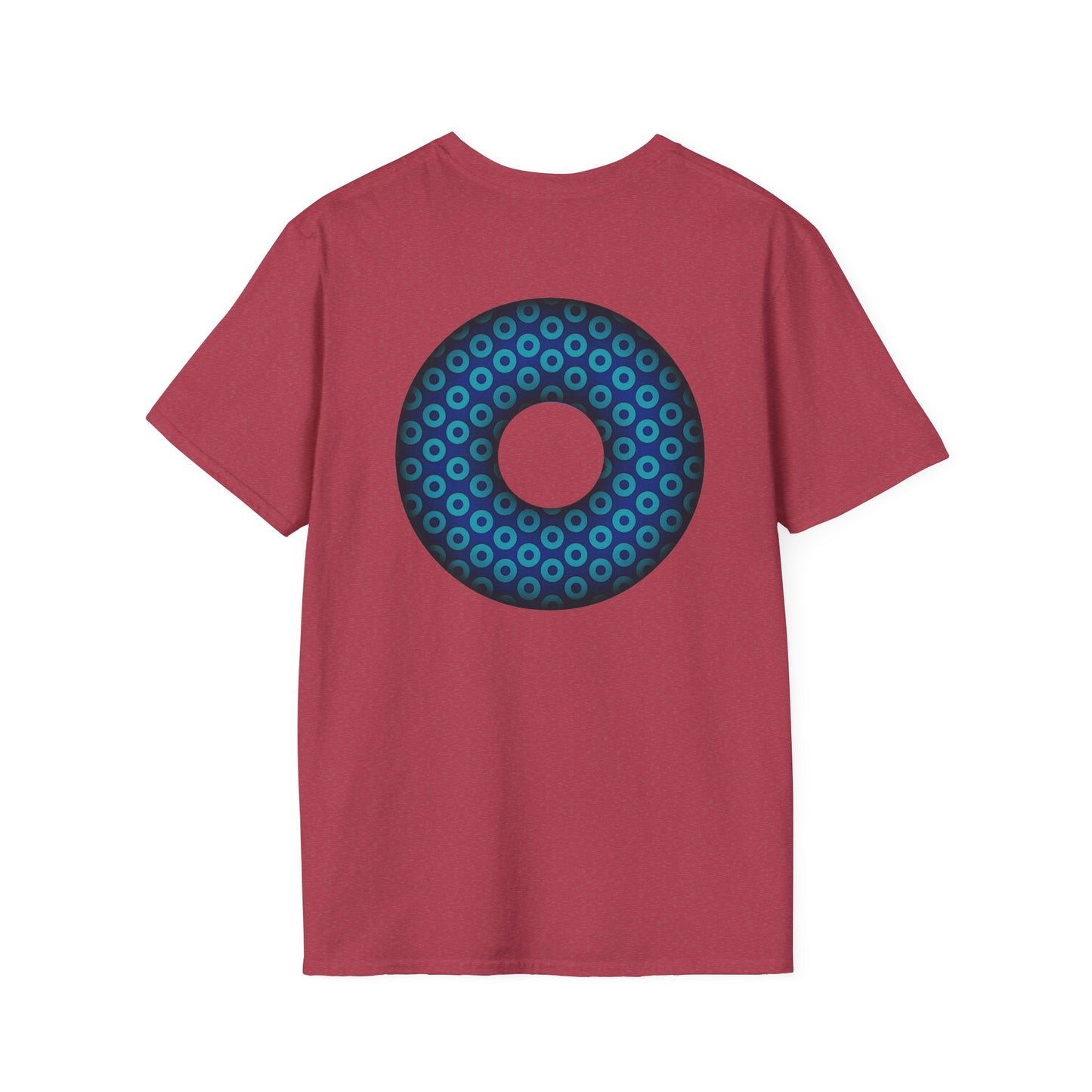 Plain Donuts/Unisex Soft-Style - "Plain Paradoxical Grided Donuts" - light blue/dark blue donuts
