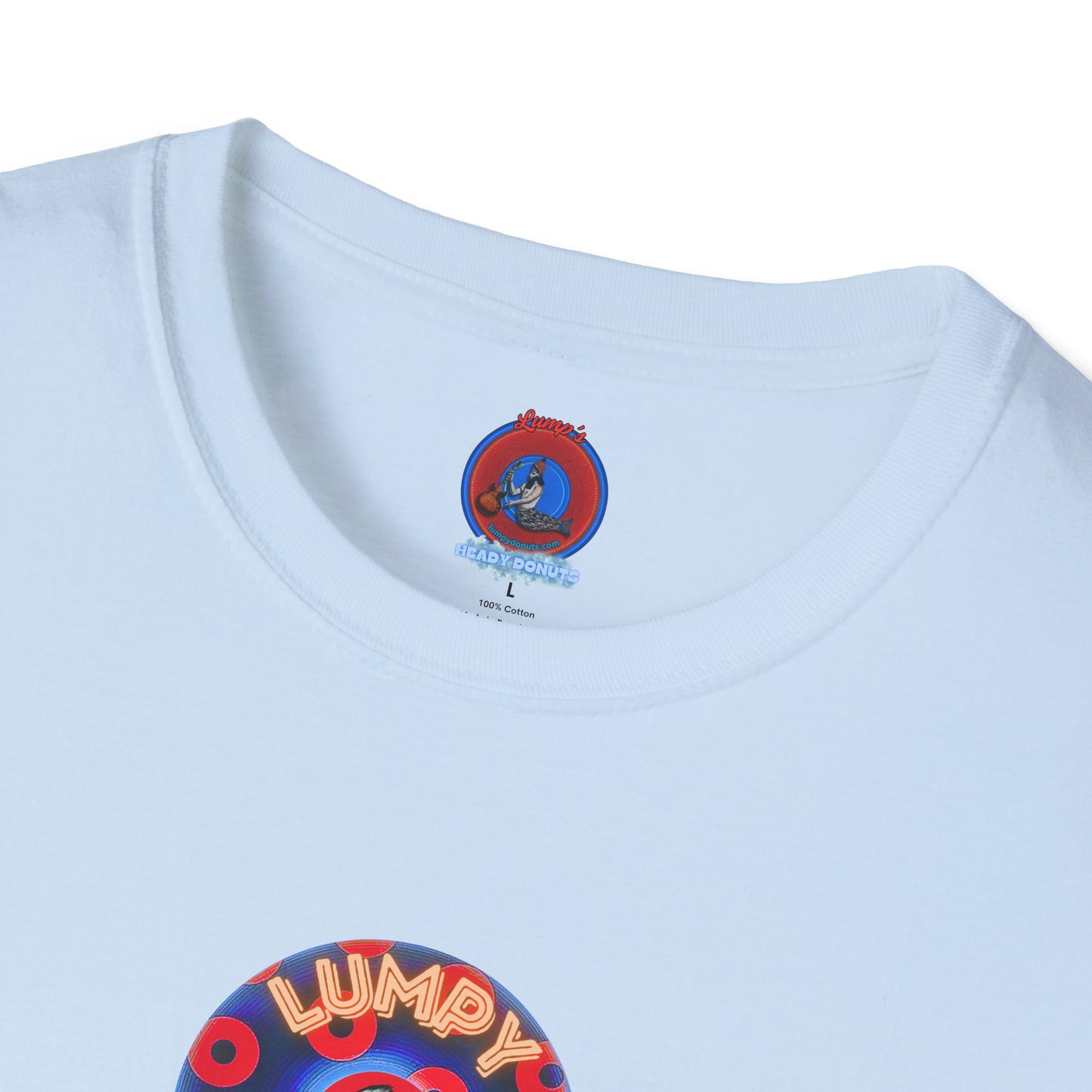 Coffee Traders Tee - Unisex Soft-Style - "Cat's Meow " - paradoxical donuts - variant 2 - logo front/cats back