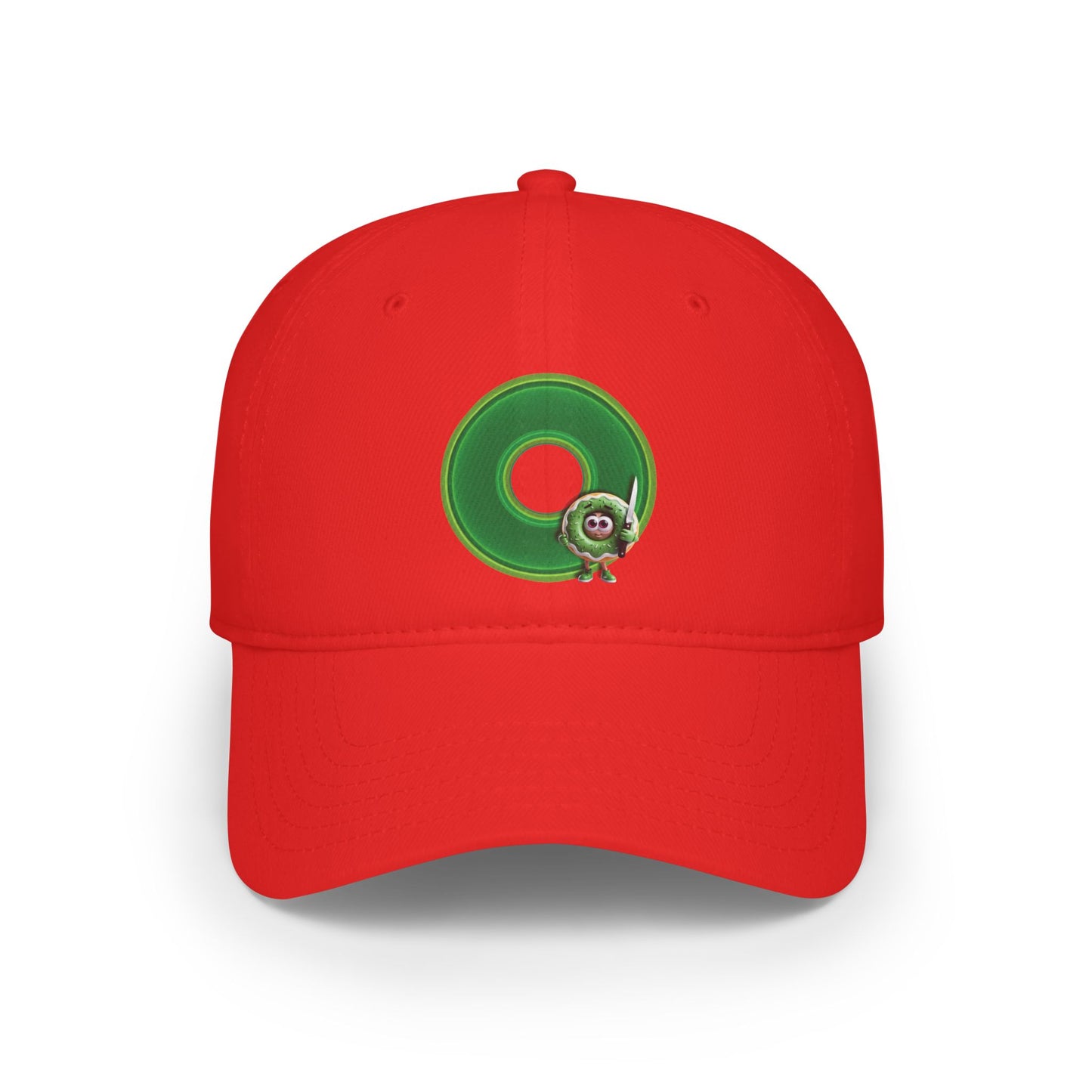 Lumpy Donut Baseball Cap - "My Phriend The Donut's Cap" - variant 4 - green vivid donut w/