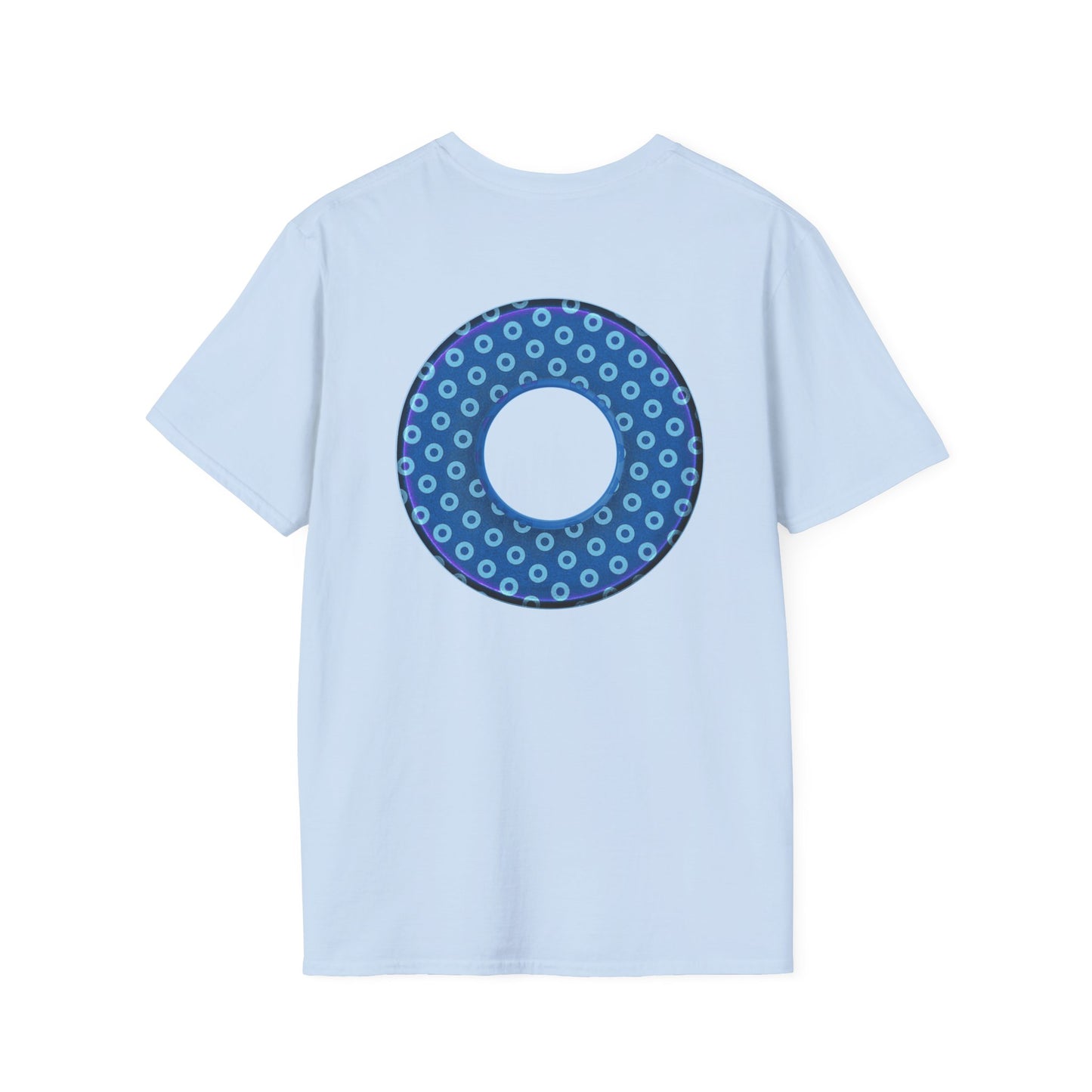 Plain Donuts/Unisex Soft-Style - "Plain Electric Paradoxical Donuts" - light blue/dark blue donuts