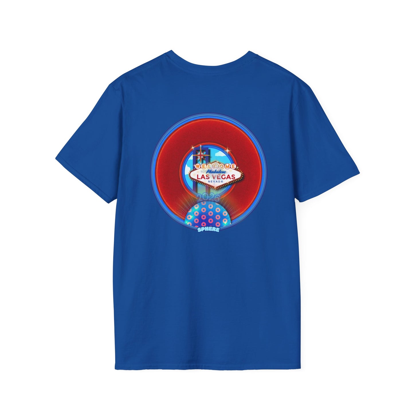Classic Donut Tee - Unisex Soft-Style - "Viva Las Vegas Donut" - vivid red donut