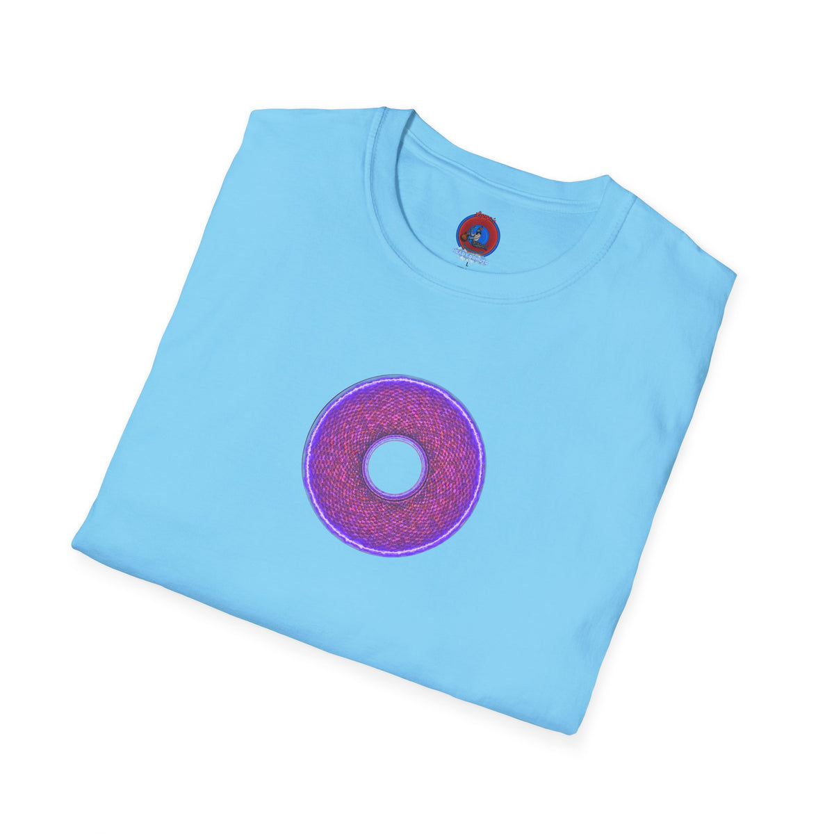 Classic Donut Tee - Unisex Soft-Style - "The Frankenstein Donut - It's Alive! " - series 1.0  - purple-ish donut