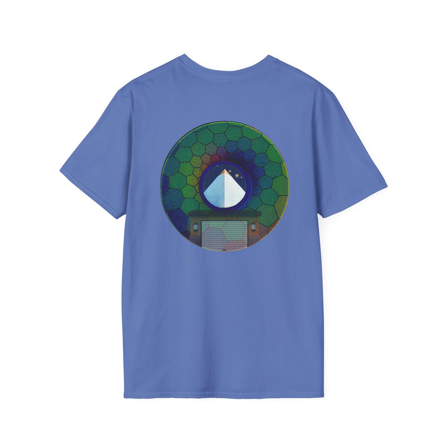 Classic Donut Tee - Unisex Soft-Style - "Limestone Donuts so Large" - variant 8 - green hexadonut w/garage