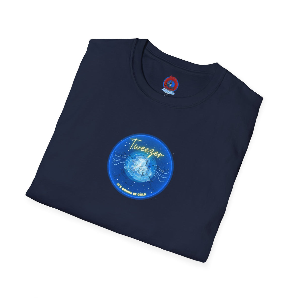 Classic Donut Tee - Unisex Soft-Style - "The Donut Reprised" - vivid blue donut