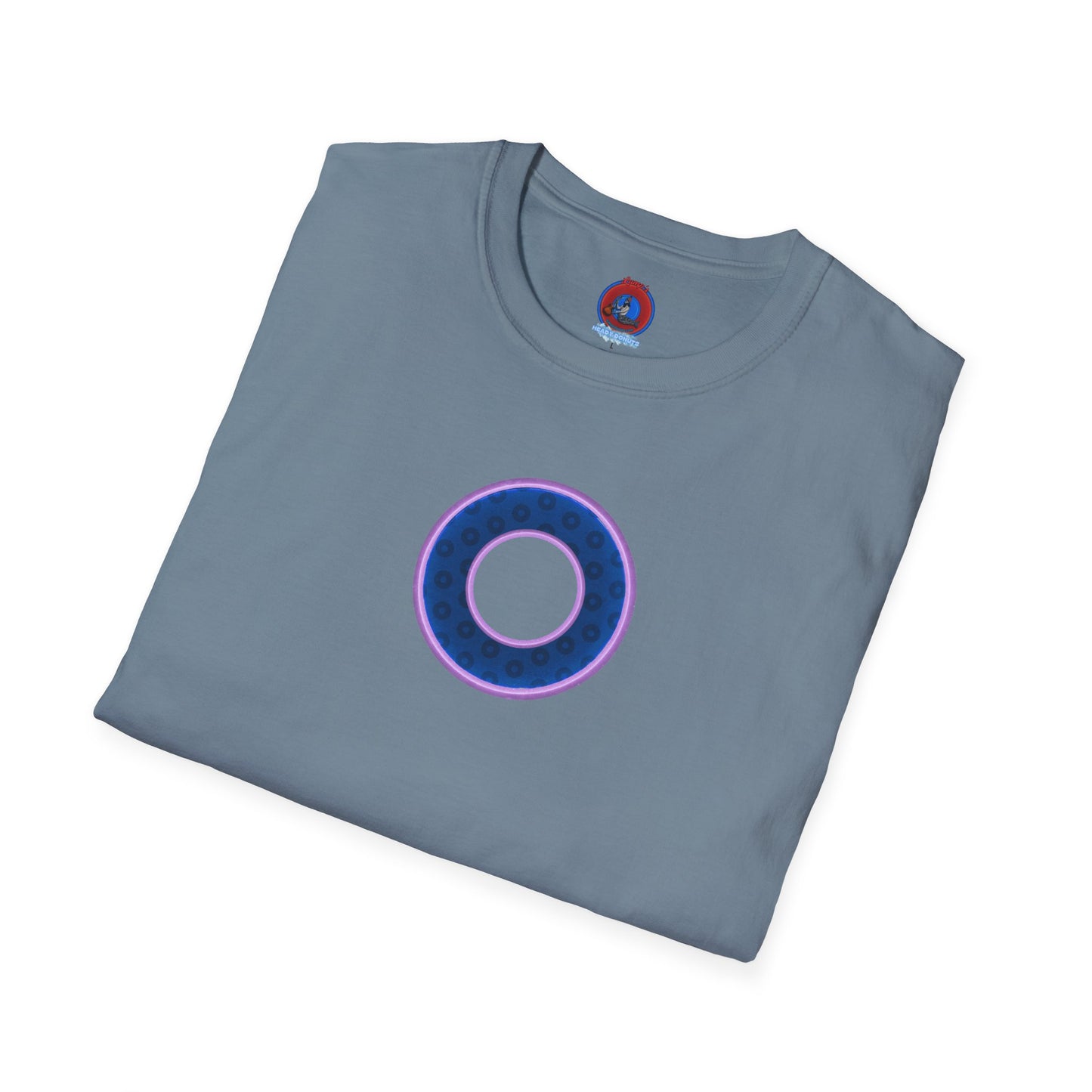 Plain Donuts/Unisex Soft-Style - "Plain Wide Mouthed Paradoxical Donuts" - dark blue/light purple donuts