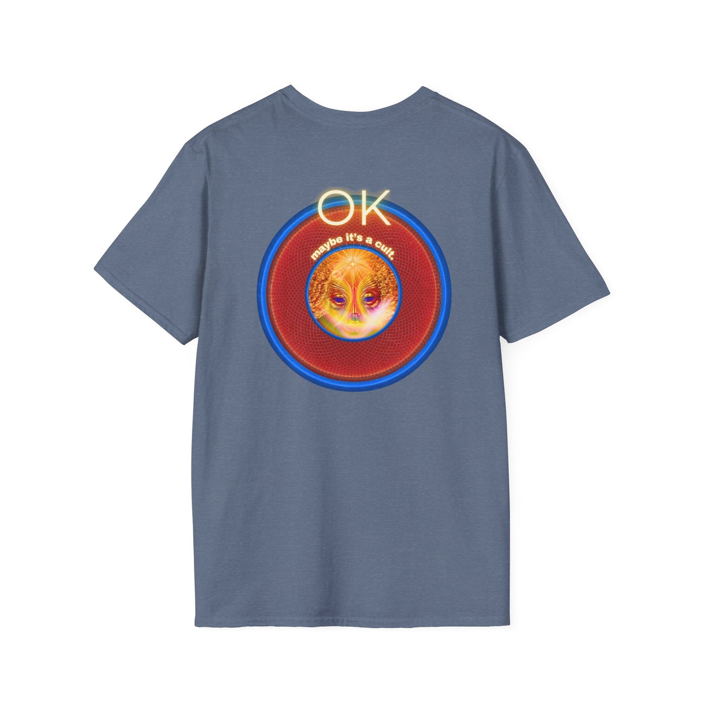 Classic Donut Tee - Unisex Soft-Style - "Donuts: Conjurers of Awesome" - series 1.0  - variant 3 - w/"okay" - red donut
