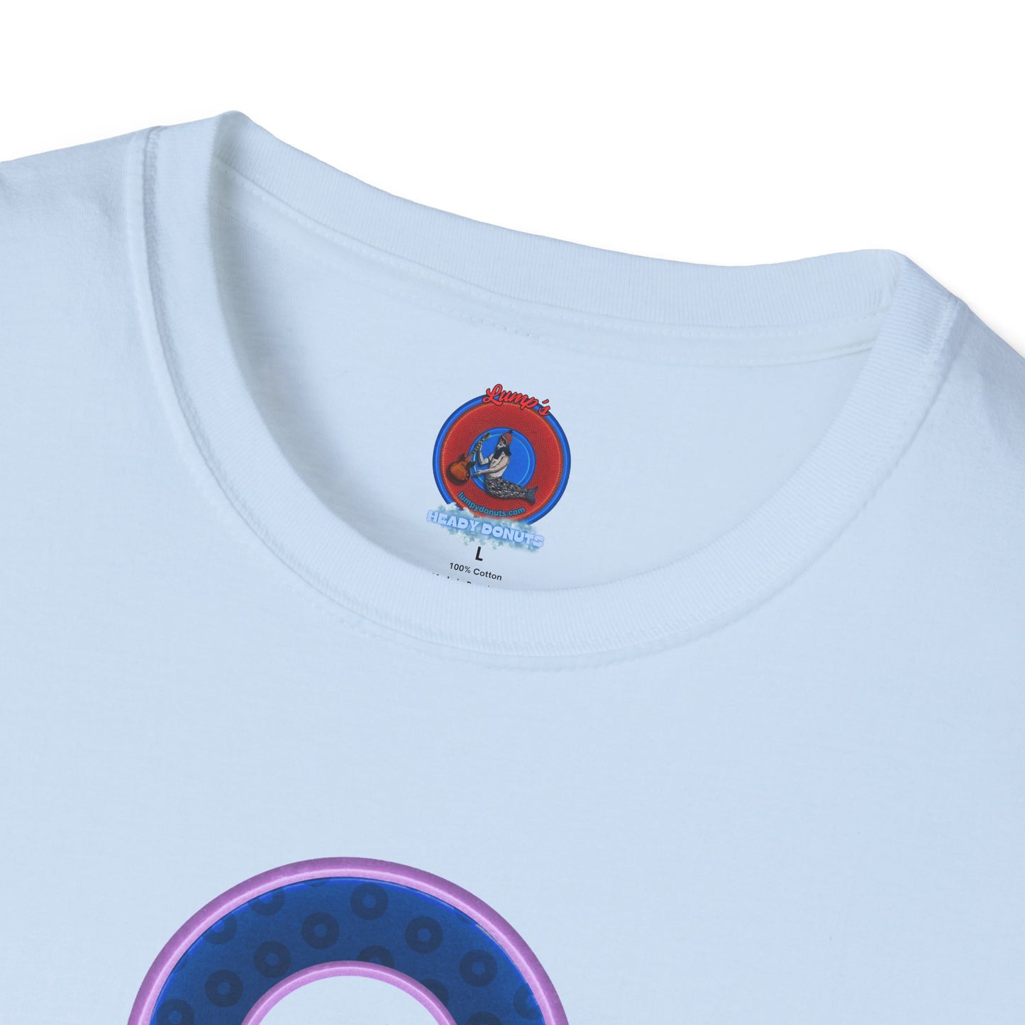Plain Donuts/Unisex Soft-Style - "Plain Wide Mouthed Paradoxical Donuts" - dark blue/light purple donuts