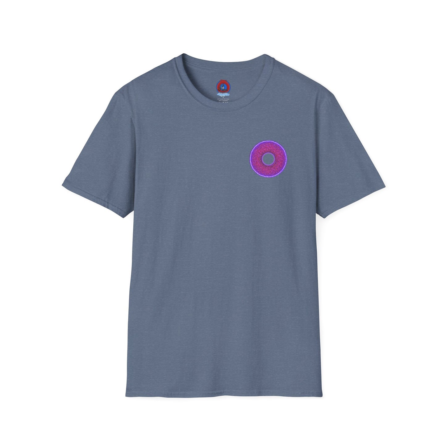 Classic Donut Tee - Unisex Soft-Style - "The Frankenstein Donut - It's Alive! " - series 1.0  - purple-ish donut